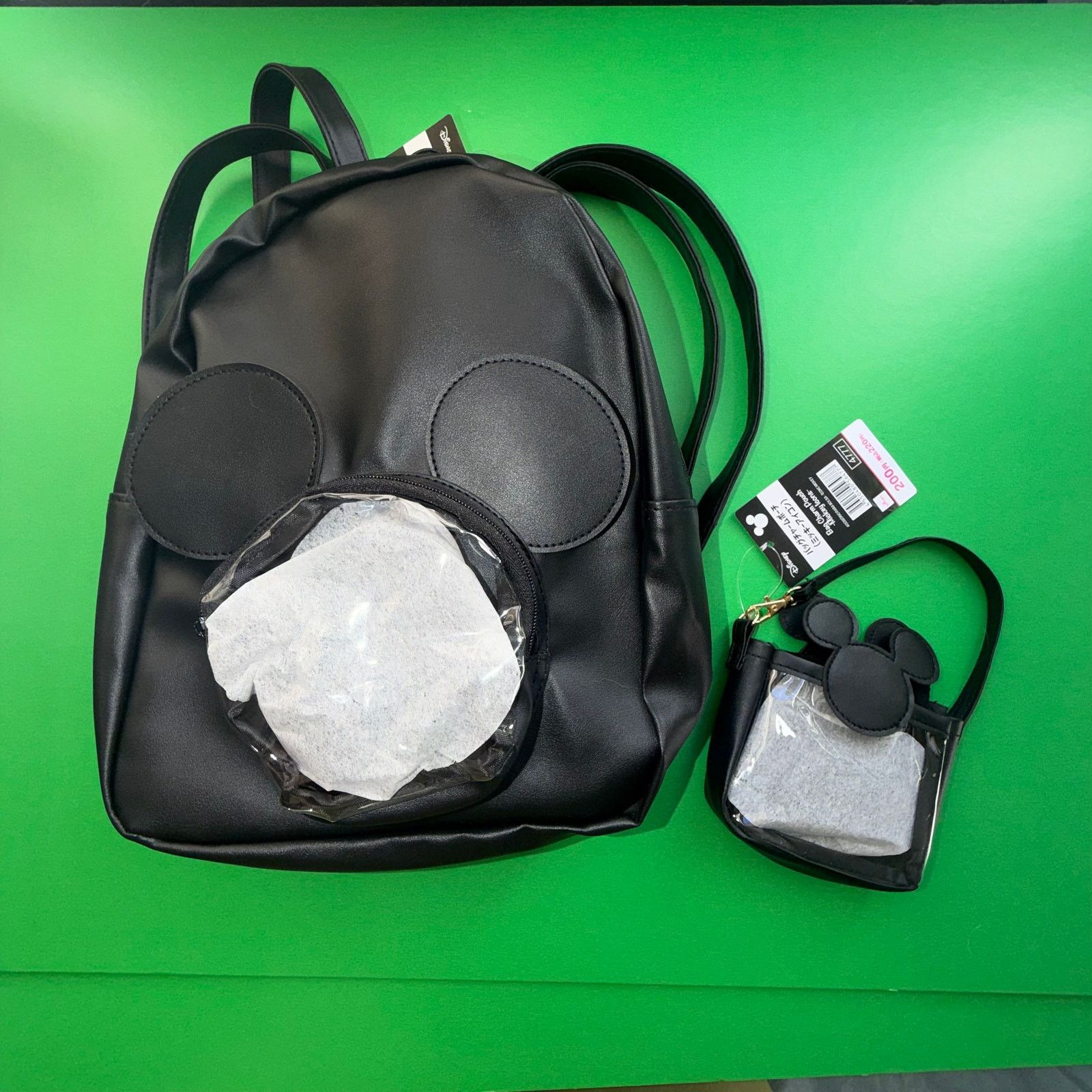 Disney Japan Disney Mickey Mouse Vegan Leather Backpack Purse Black Size ONE SIZE - 1 Thumbnail