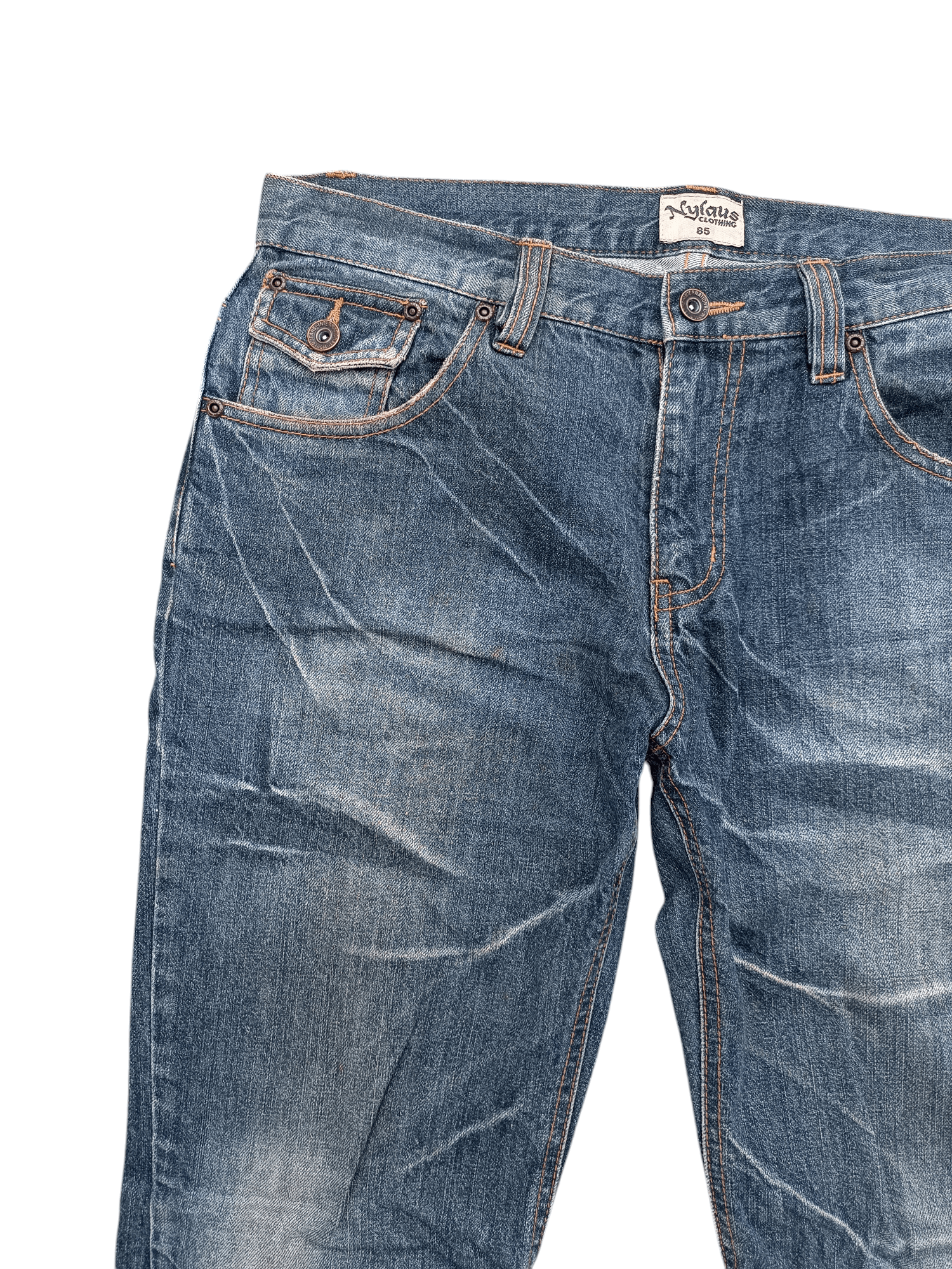 Japanese Brand Nylaus Jeans Flare Distressed Denim Style Size US 34 / EU 50 - 12 Thumbnail