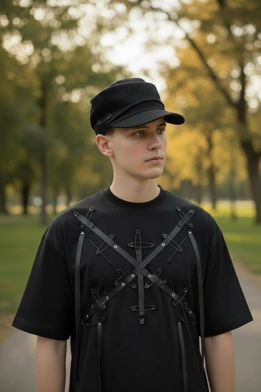 CA4LA Grunge Safety Pin Undercover Iconic Style Designer Hat