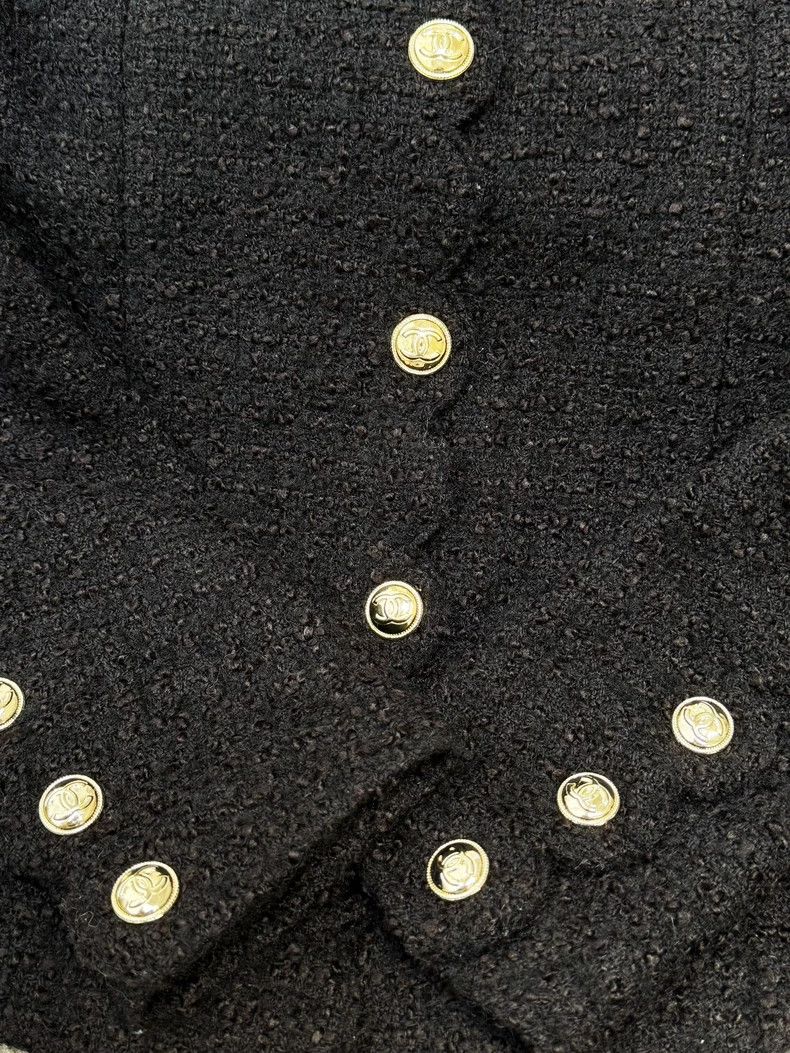 Chanel Chanel 20FW Equestrian Series Black Wave Collar Long Sleev Size XXS / US 00 / IT 34 - 5 Thumbnail