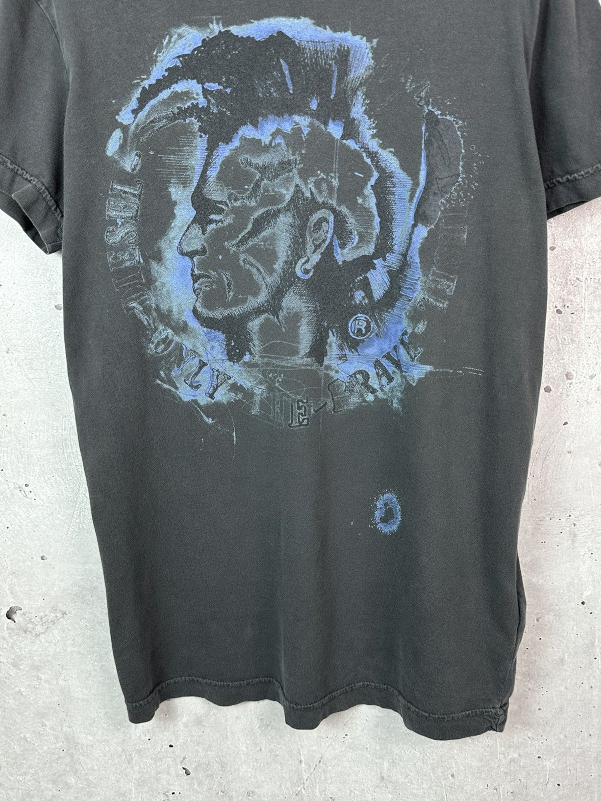 Diesel Vintage Diesel Printed Punk Washed Grey T-shirt Size US S / EU 44-46 / 1 - 3 Thumbnail