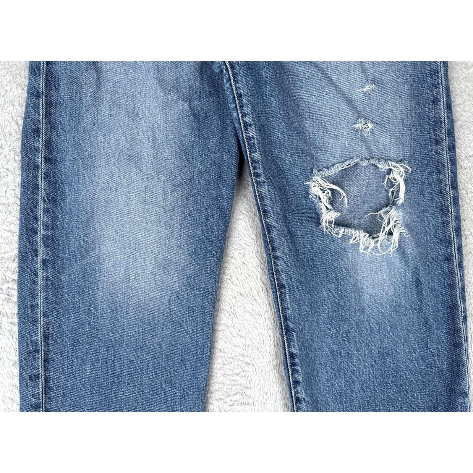 Levi's VINTAGE Levis Jeans Womens 27x27 Blue Denim Ribcage Straight Ankle Premium Big E Cotton Size 27" / US 4 / IT 40 - 3 Thumbnail
