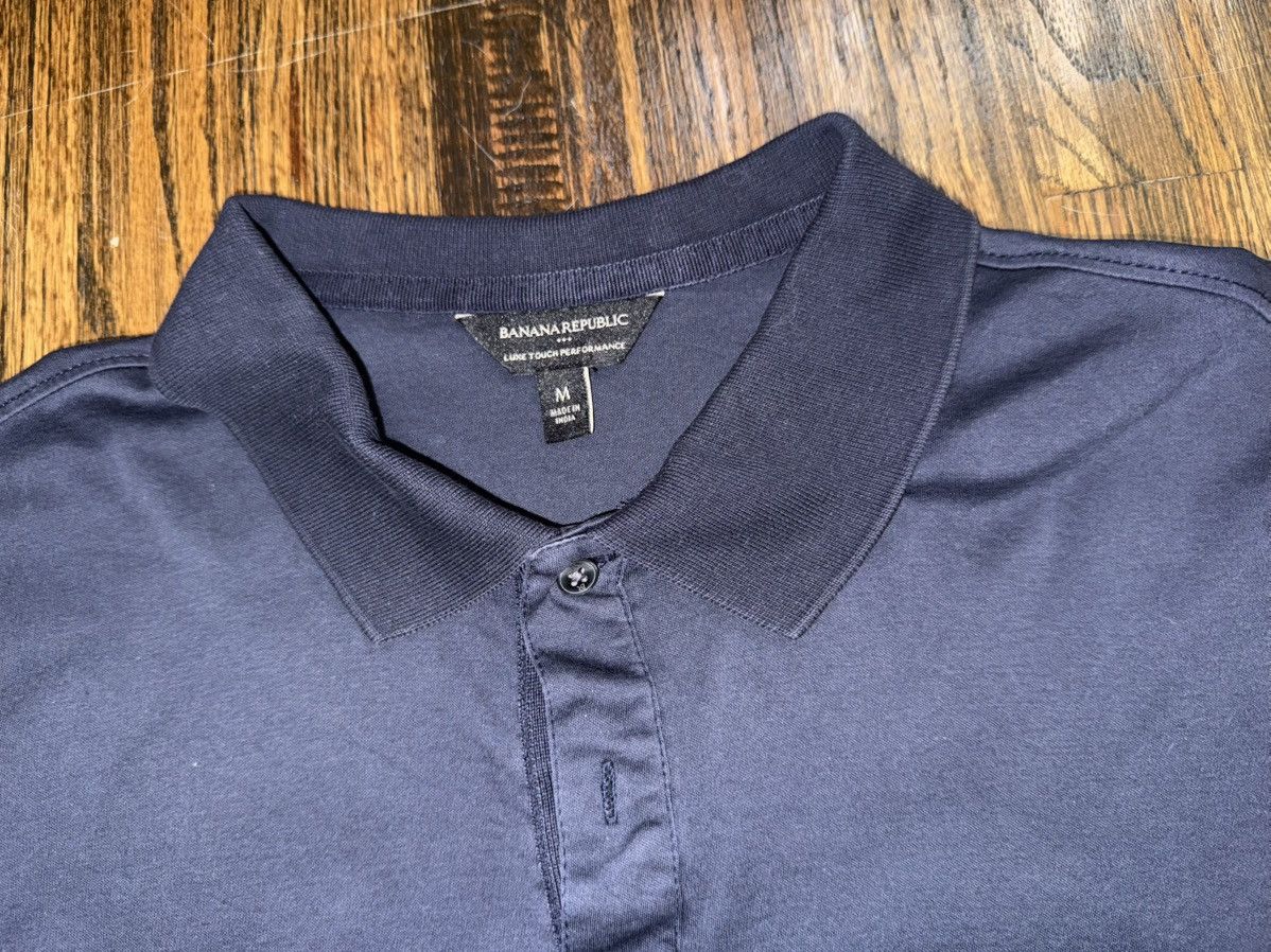 Banana Republic Banana Republic Luxury Performance Polo Shirt Navy Sz M Size US M / EU 48-50 / 2 - 2 Thumbnail