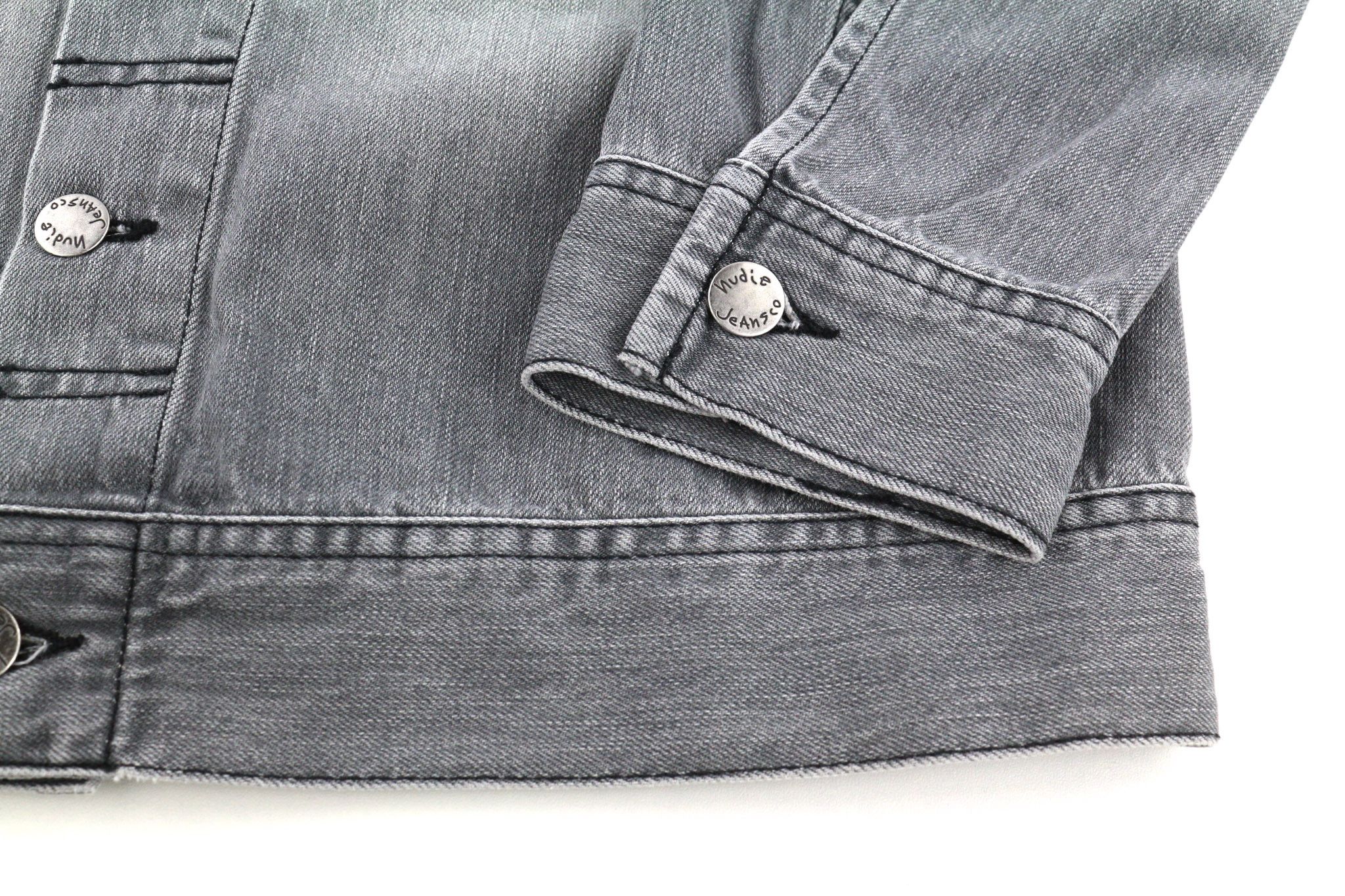 Nudie Jeans CONNY S Sunbleached Black Grey Jacket 81617 Size US S / EU 44-46 / 1 - 5 Thumbnail