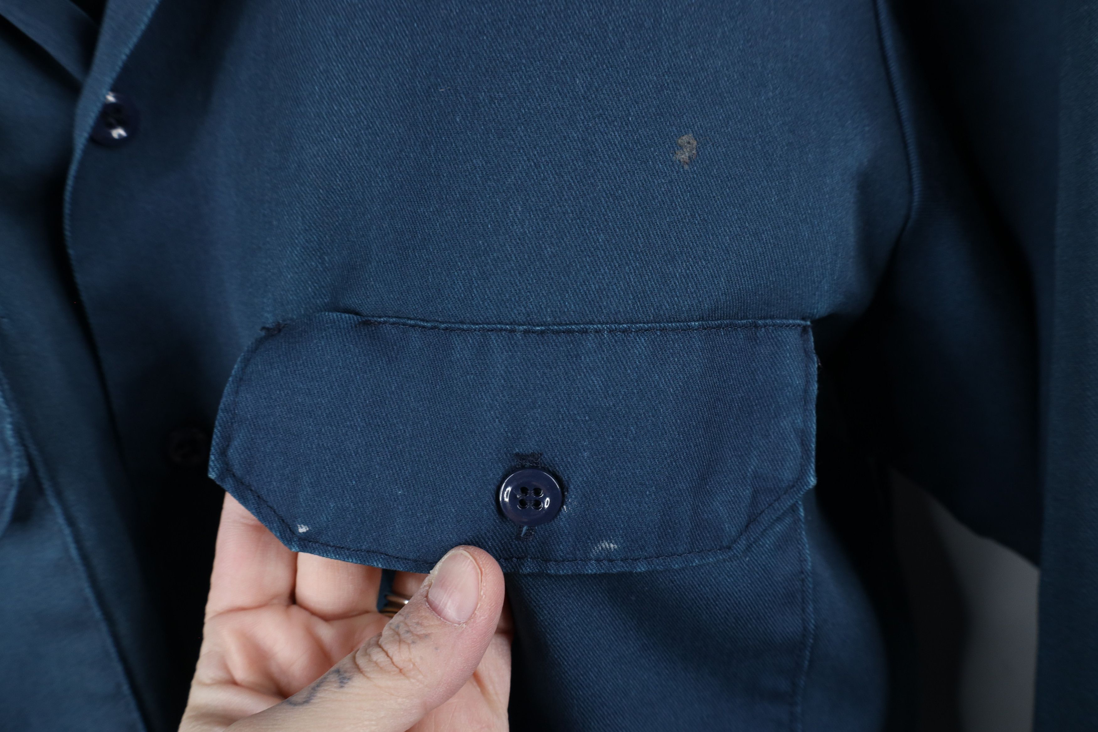 Dickies × Vintage Vintage 90s Dickies Workwear Button Shirt Blue USA Size US M / EU 48-50 / 2 - 4 Thumbnail