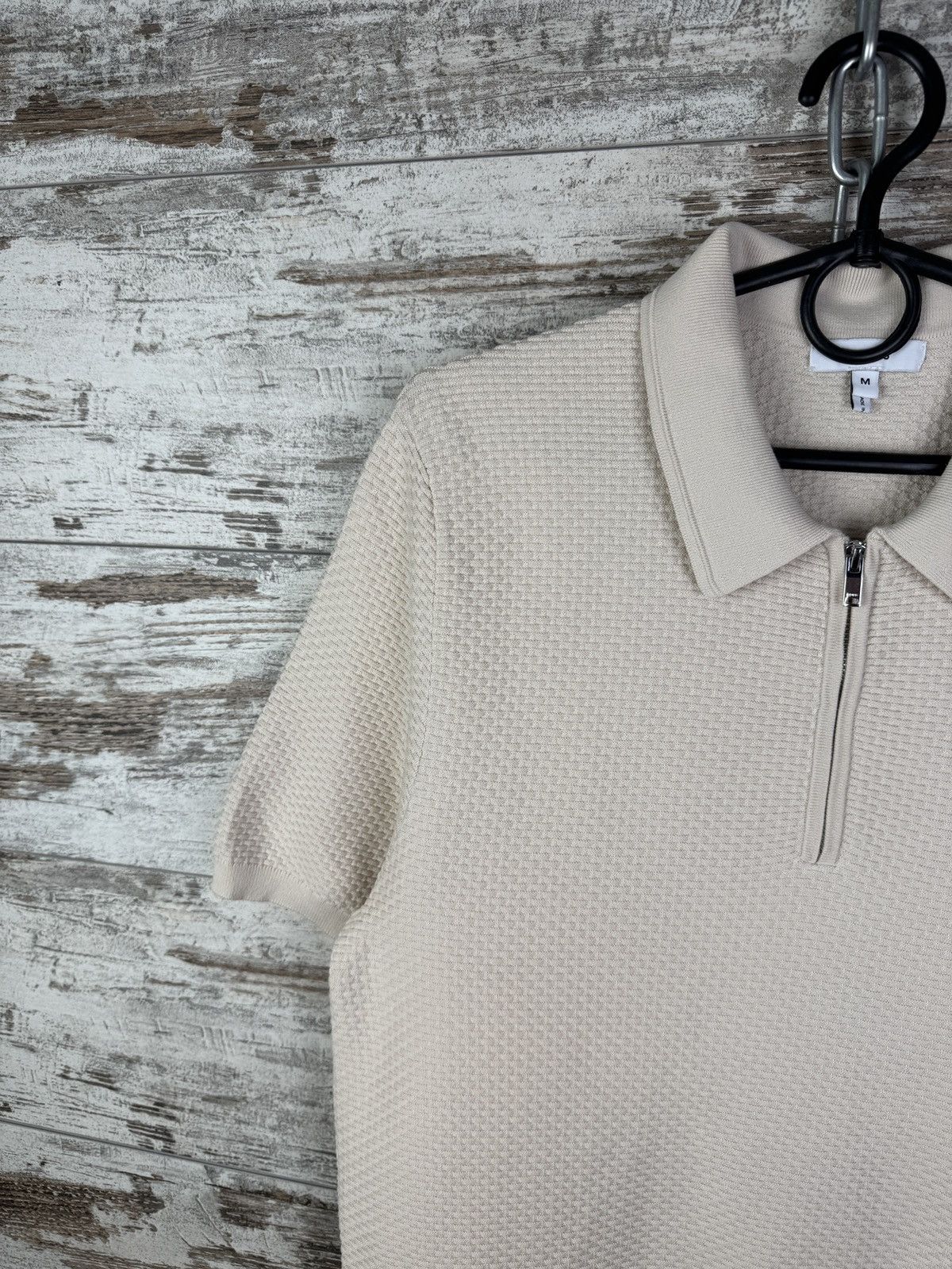Reiss Mens Reiss Polos T-shirt size M luxury beige tee Size US M / EU 48-50 / 2 - 4 Thumbnail