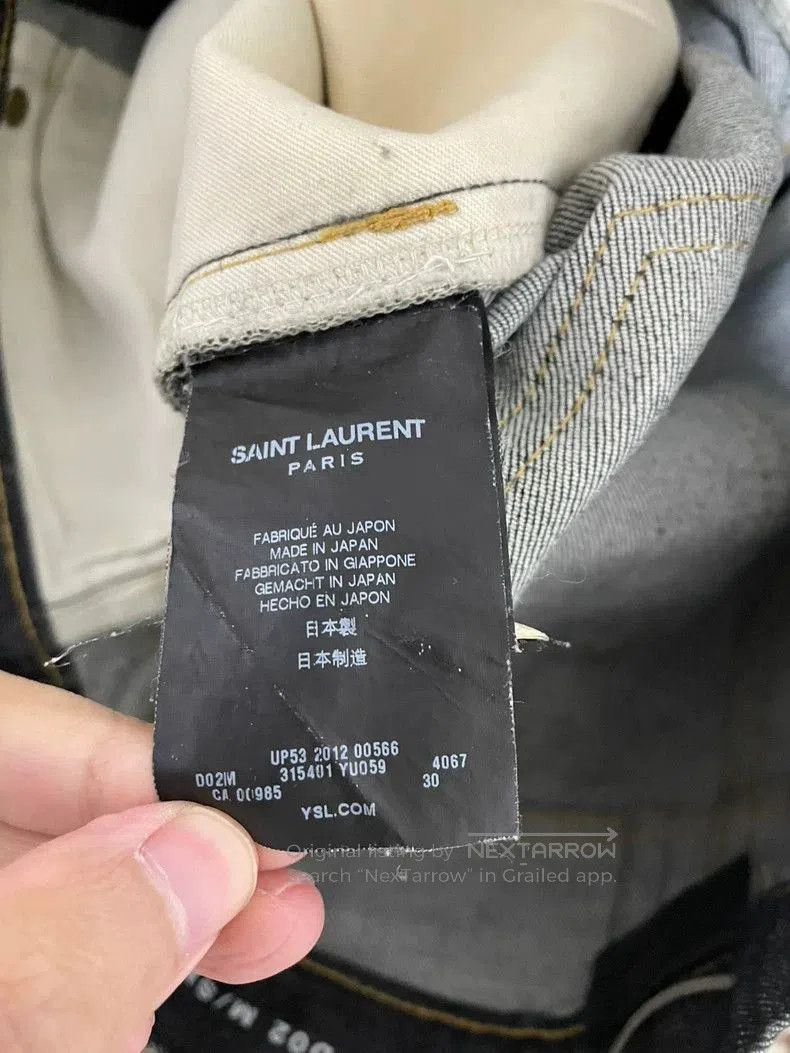 Hedi Slimane Saint Laurent D02 Slim Fit Denim Jeans. Size US 30 / EU 46 - 4 Thumbnail