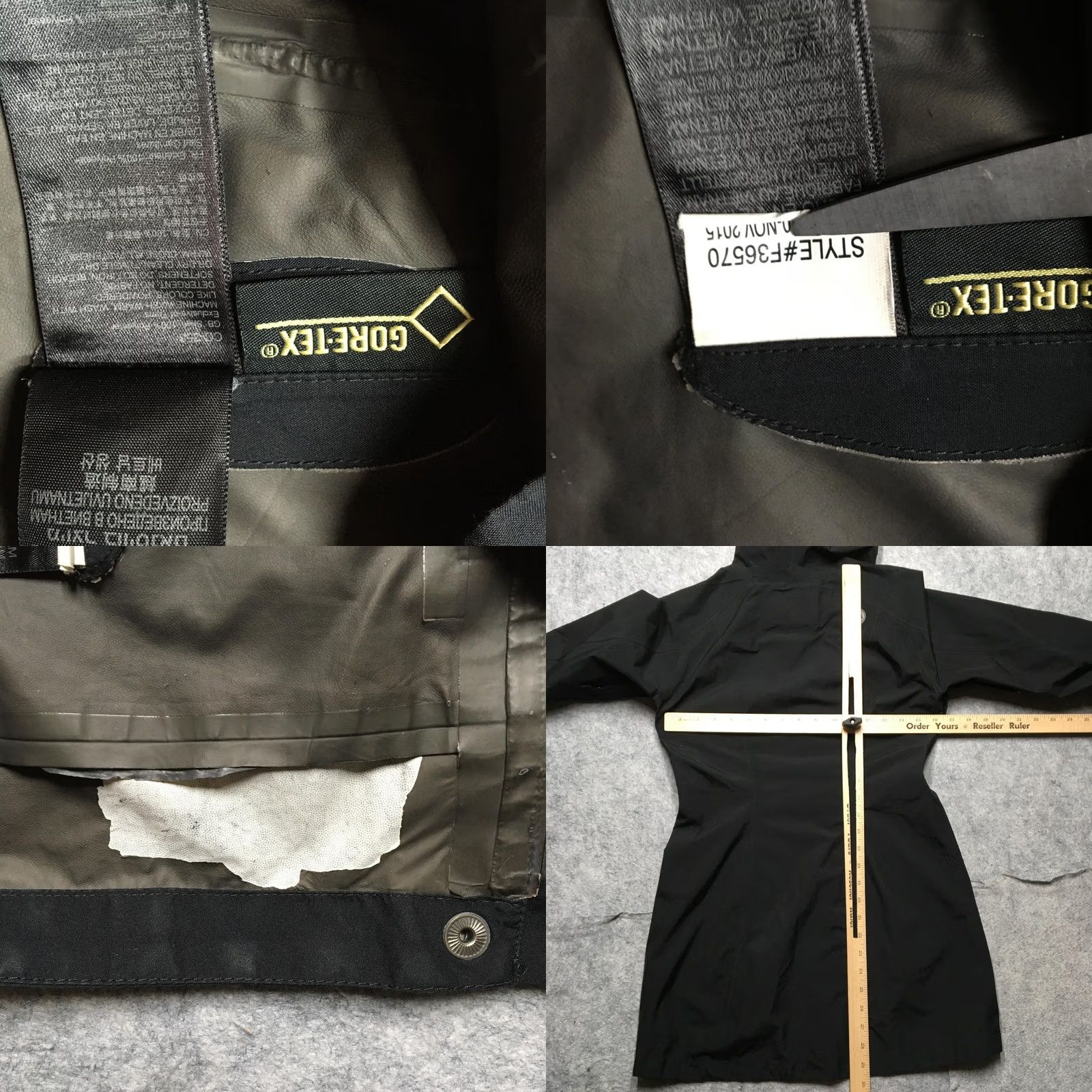 Marmot Marmot GORE-TEX Rain Coat Jacket Women XS Black Hood Rain Coat Waterproof Windproof Pockets Zipper Full Zip Taped Seams Size XS / US 0-2 / IT 36-38 - 9 Thumbnail