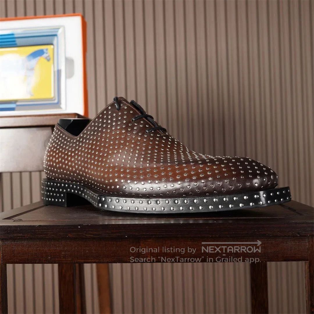 Berluti Berluti Studded Wholecut Oxford Shoes. Size US 7 / EU 40 - 6 Thumbnail