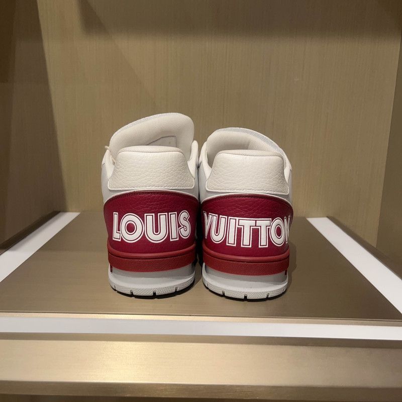 Louis Vuitton Louis Vuitton Red Leather Trainer Sneakers -2508 Size US 9.5 / EU 42-43 - 3 Thumbnail
