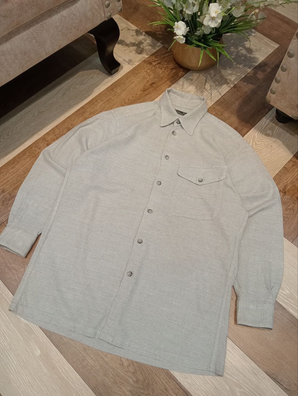 Christian Dior Monsieur VTG CHRISTIAN DIOR MONSIEUR COTTON RAYON SINGLE POCKET SHIRT Size US M / EU 48-50 / 2 - 3 Thumbnail