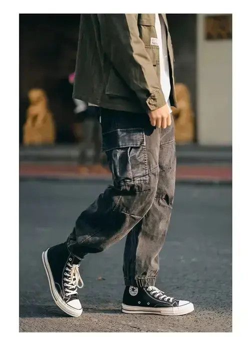 Japanese Brand 20AW Indigo Union Japan Washed Black Pocket Denim Pants Size US 31 - 3 Thumbnail