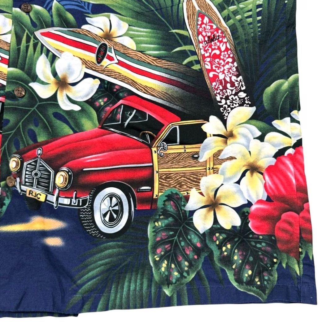 Vintage VINTAGE RJC Hawaiian Shirt Men 3XL Floral Beach Short Sleeve Shirt Mens Blue Floral 90s California Tropical Size US XXL / EU 58 / 5 - 3 Thumbnail