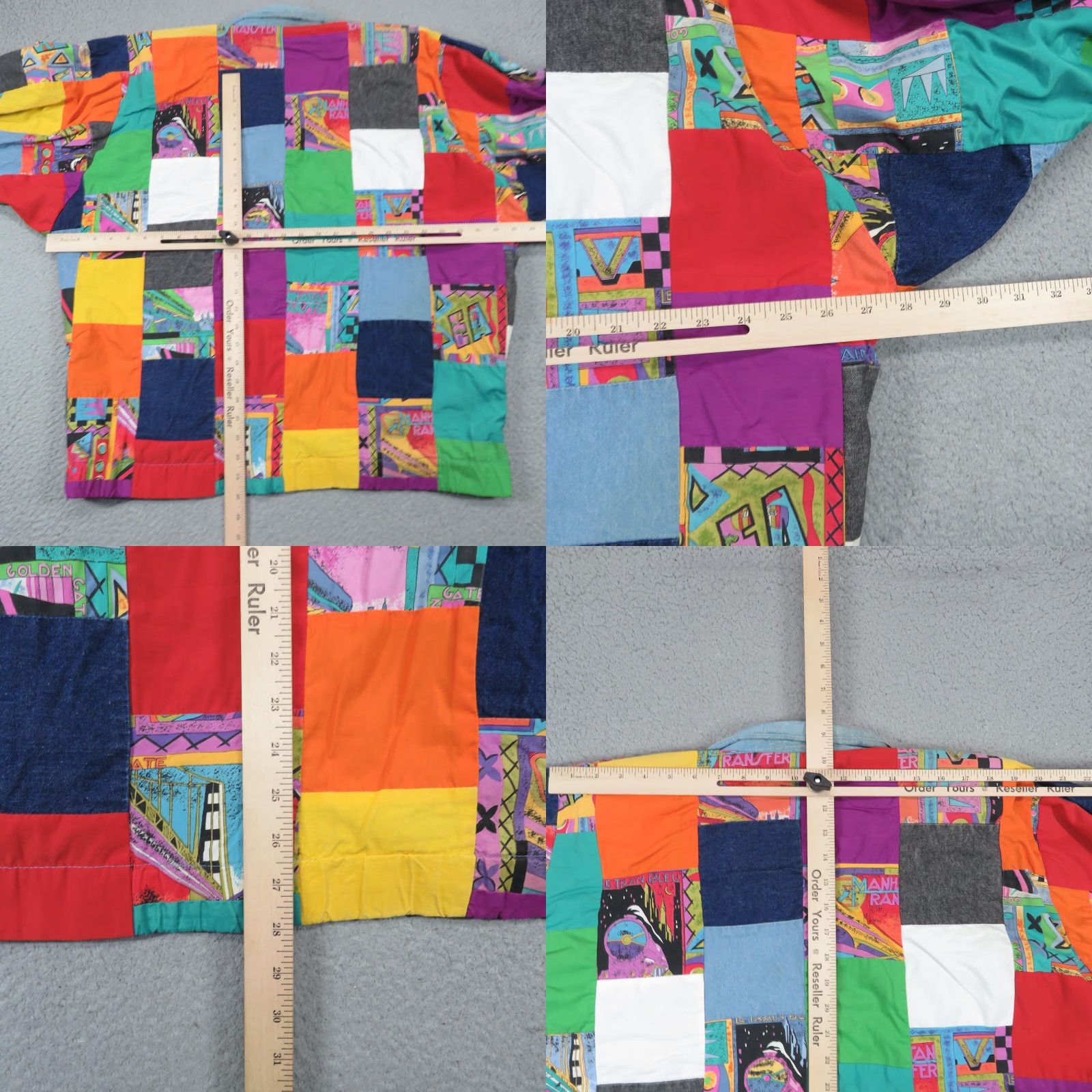 Vintage VINTAGE Marguerite Rubel Jacket Womens XL 80s Hand Made in USA Manhattan Transfer Quilt Jacket Size XL / US 12-14 / IT 48-50 - 8 Thumbnail