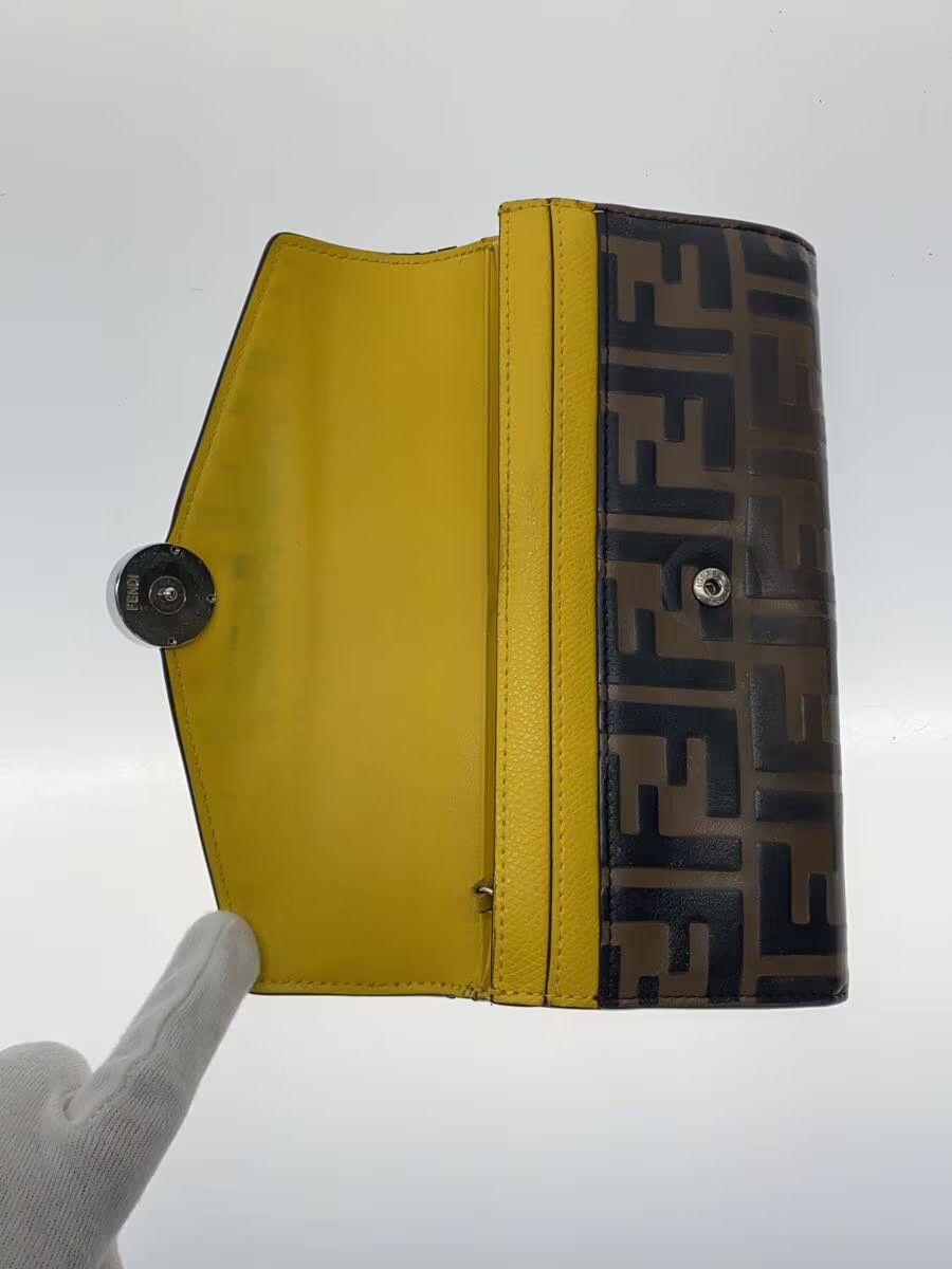 Fendi Fendi Leather Long Wallet Yellow Size ONE SIZE - 4 Thumbnail