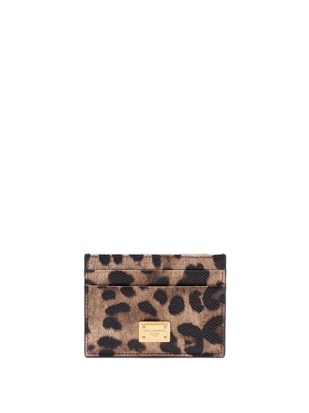 Dolce & Gabbana Leopard Print Card Holder Size ONE SIZE - 1 Thumbnail