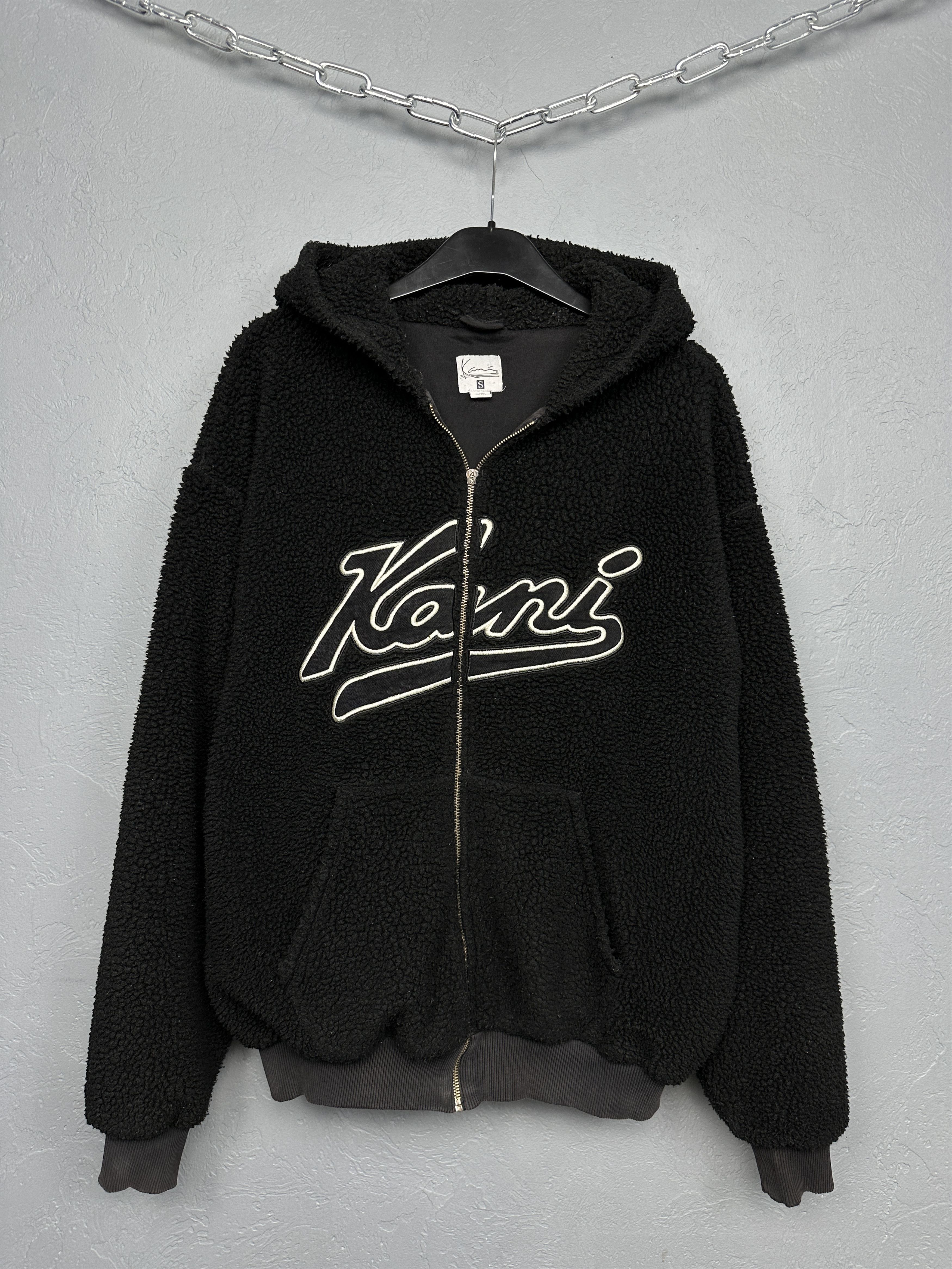 Karl Kani Karl Kani Mens Varsity Teddy Sherpa Fleece Hooded Jacket Size US S / EU 44-46 / 1 - 1 Thumbnail