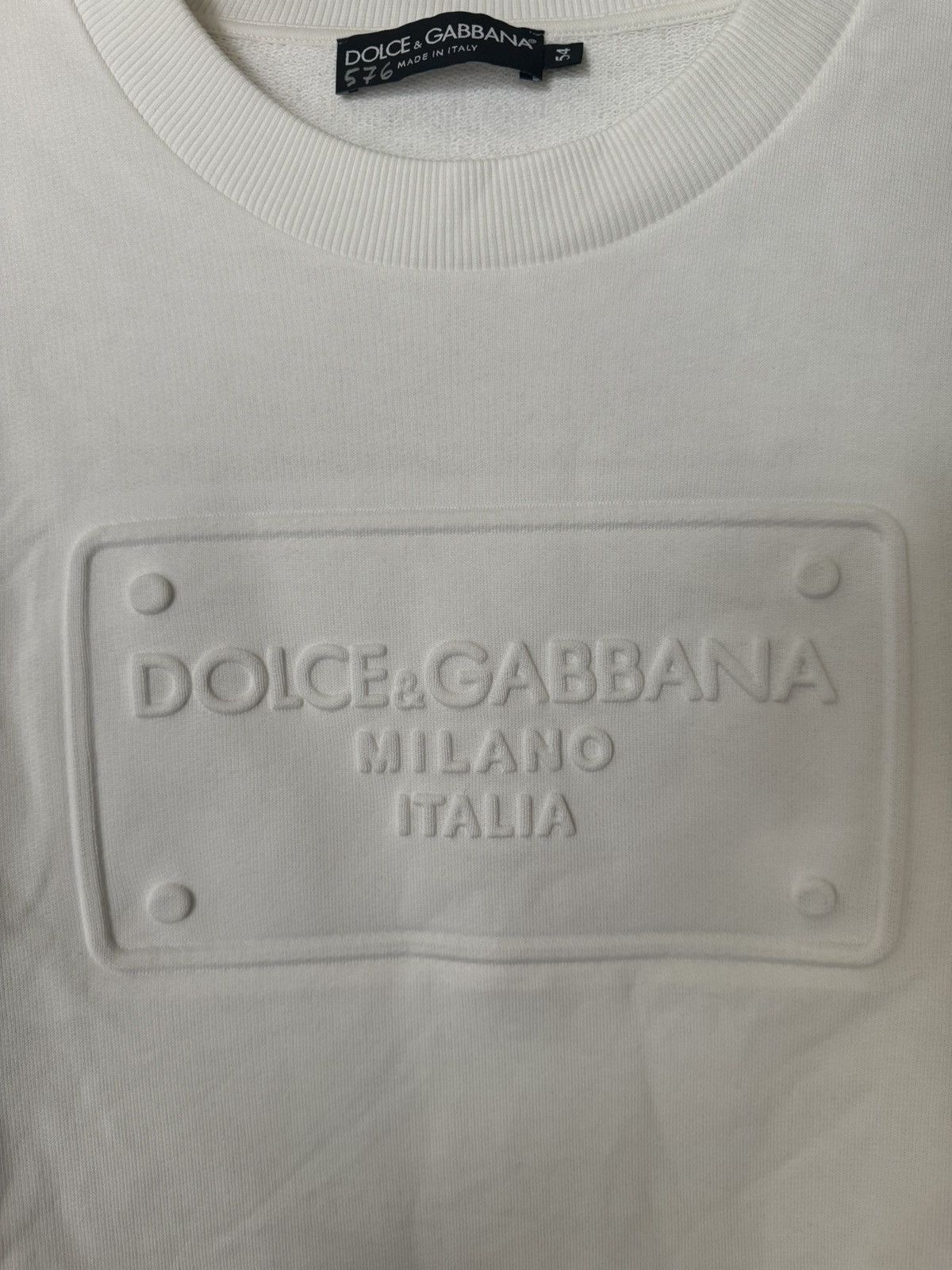 Dolce & Gabbana Dolce & Gabbana White Patch Sweatshirt Size US L / EU 52-54 / 3 - 3 Thumbnail