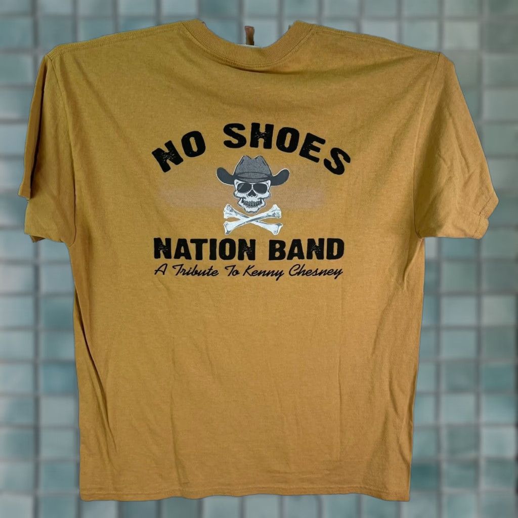 Vintage Kenny Chesney No Shoes Nation Band Tour T-Shirt Adult Large Brown Graphic Print Mens Size US L / EU 52-54 / 3 - 1 Thumbnail