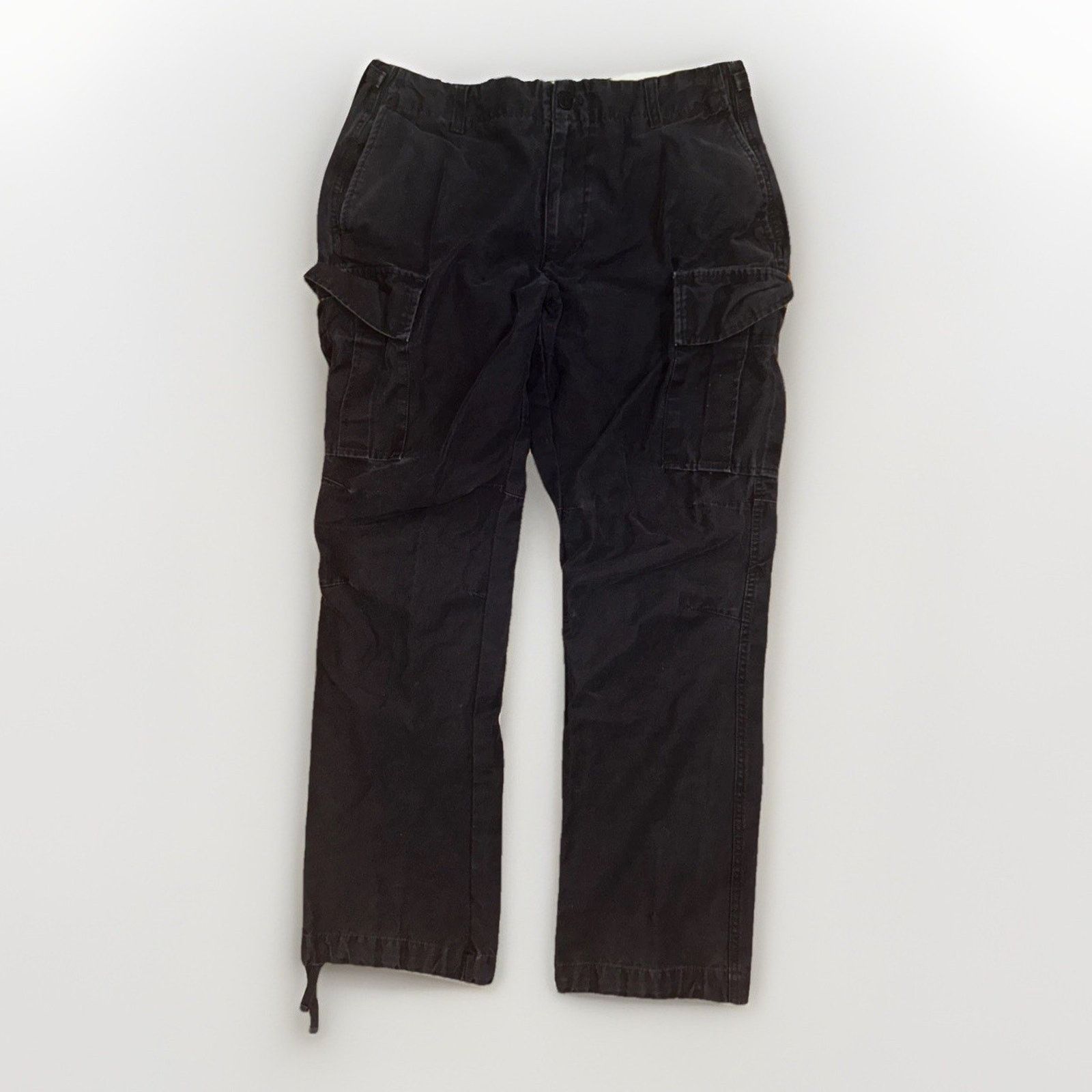 Pacsun PacSun Buckle Back Cargo Pants Black Y2K Skater Workwear Size US 34 / EU 50 - 2 Thumbnail