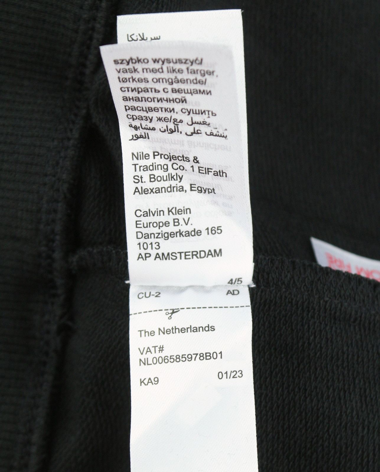Calvin Klein XL Black Crew Logo Pullover 87674 Size US XL / EU 56 / 4 - 10 Thumbnail