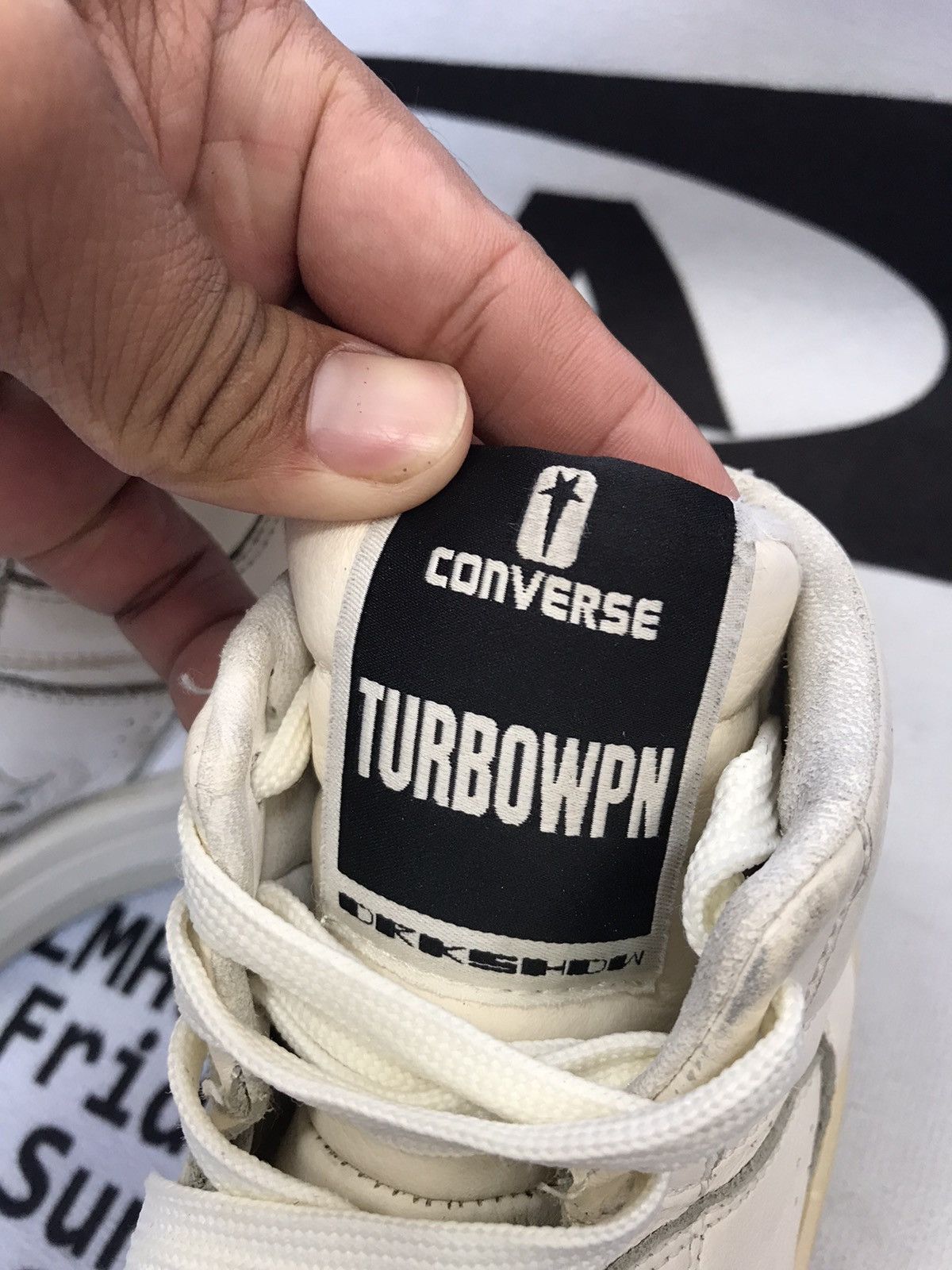 Rick Owens Drkshdw Converse Rick Owens x TURBOWPN Mid “Egret” Size US 7 / EU 40 - 3 Thumbnail