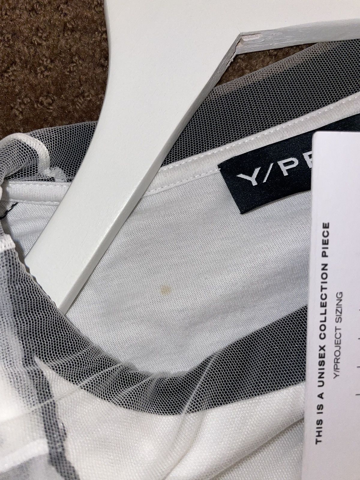 Y/Project Y/project white and black tulle overlay long sleeve T-shirt Size US M / EU 48-50 / 2 - 12 Thumbnail
