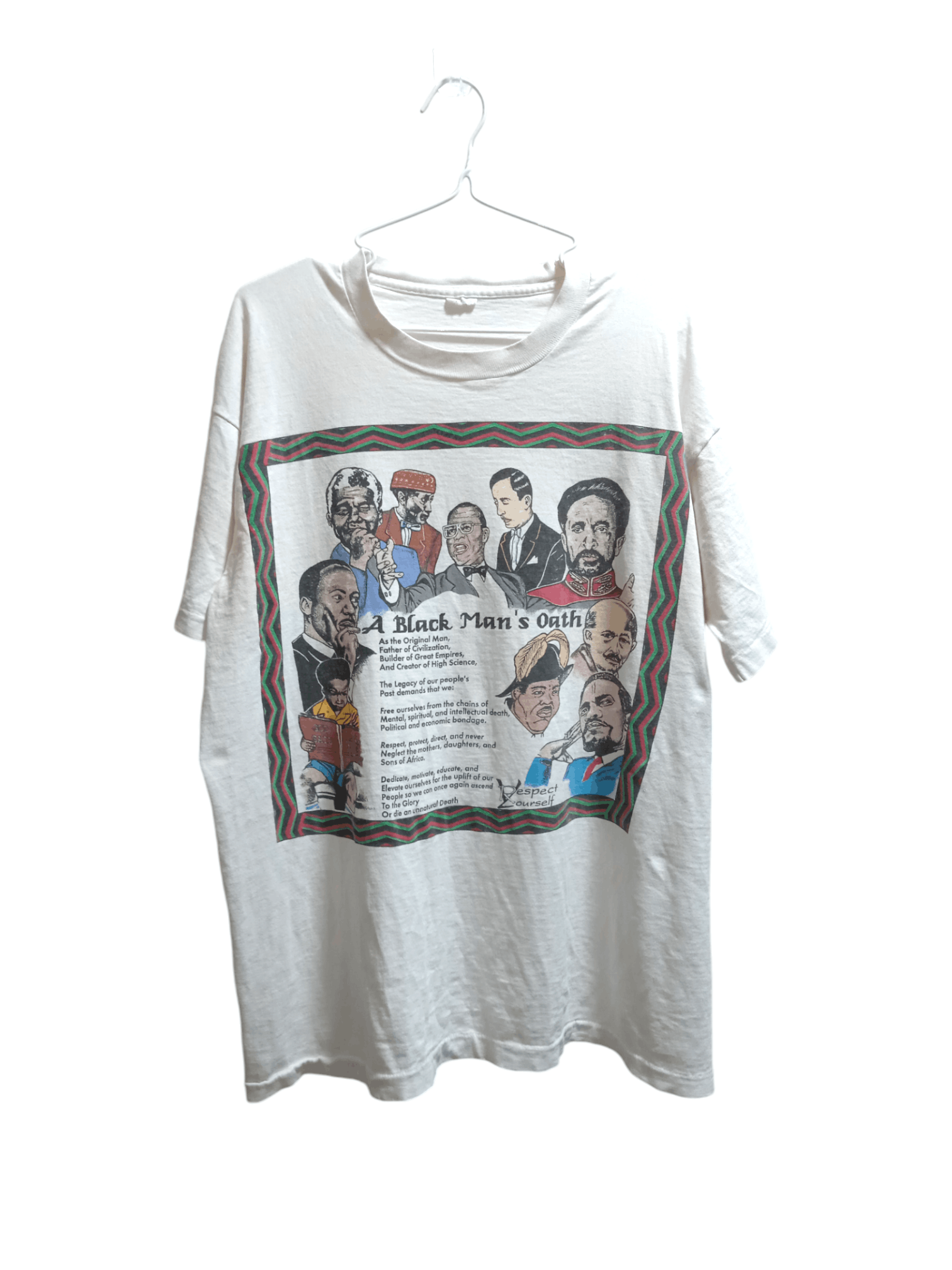 Vintage Vintage 90s Black History Malcolm X MLK T Shirt Size US XL / EU 56 / 4 - 1 Thumbnail