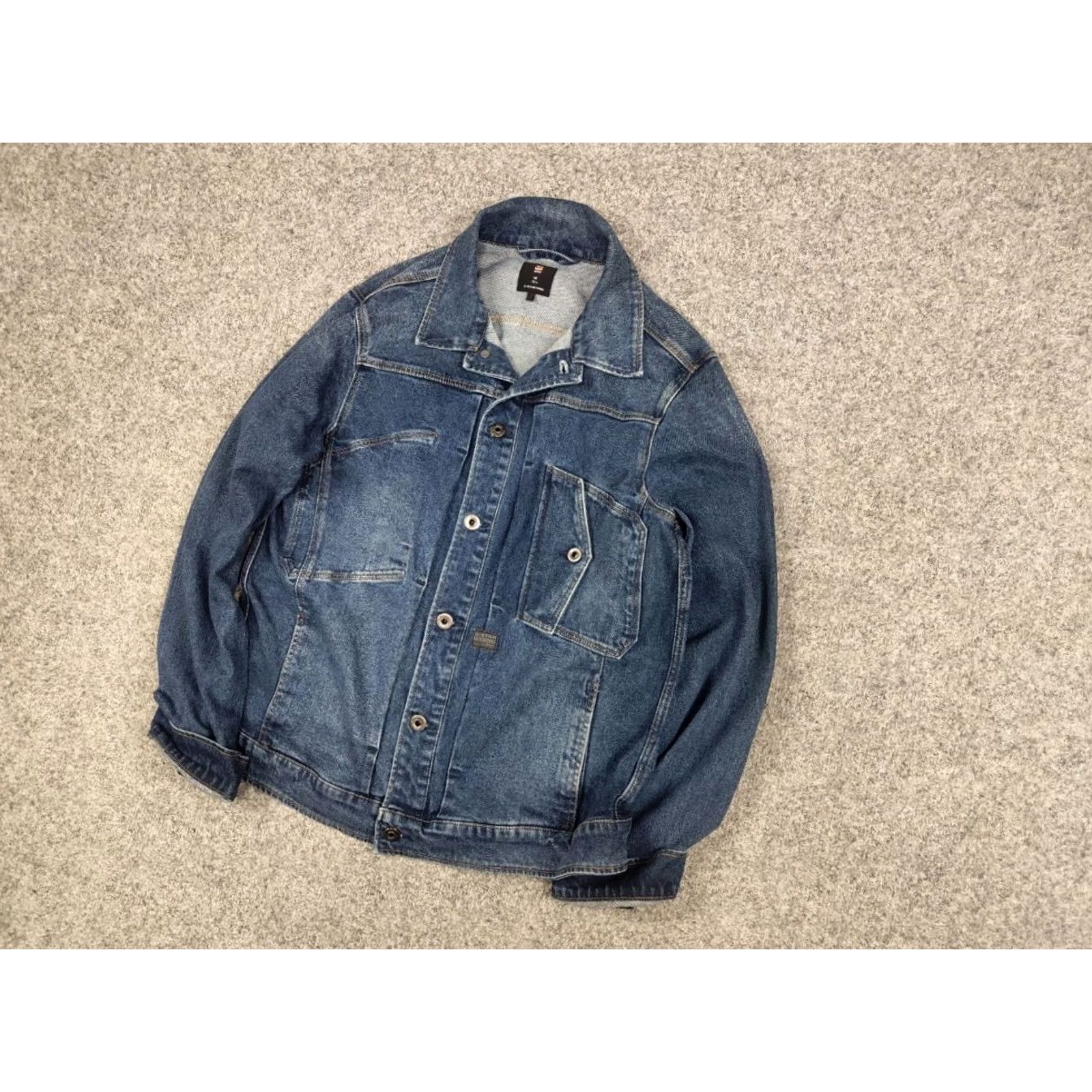 G-Star VINTAGE G Star Raw Scutar Slim Light Faded Blue Pocket Denim Jacket Mens Jacket Denim blue 64 cm 65 cm 41 cm 50 cm - Size US S / EU 44-46 / 1 - 3 Thumbnail
