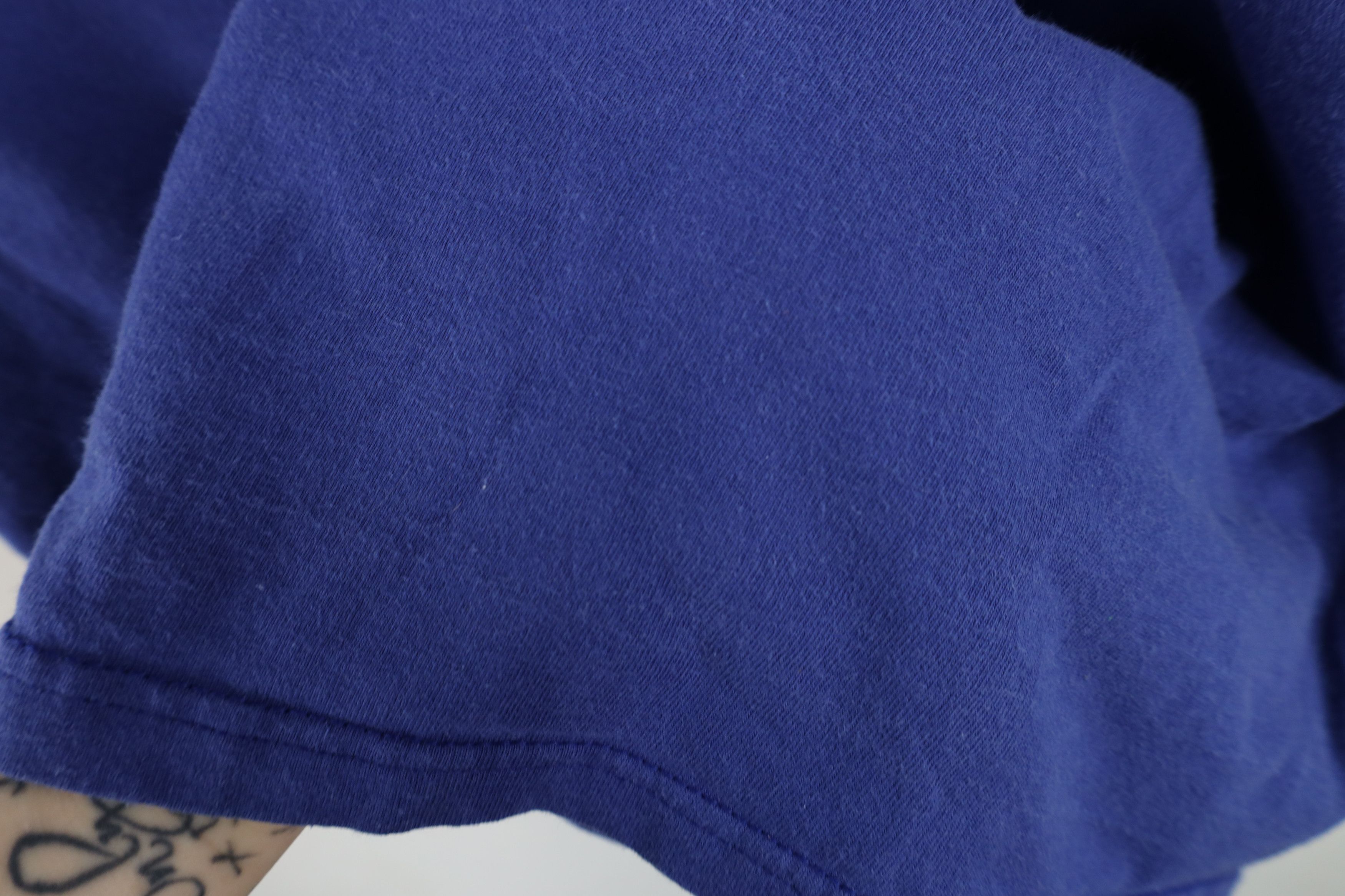 Vintage Vintage 90s Streetwear Blank Heavyweight Cotton T-Shirt Blue Size US XL / EU 56 / 4 - 8 Thumbnail