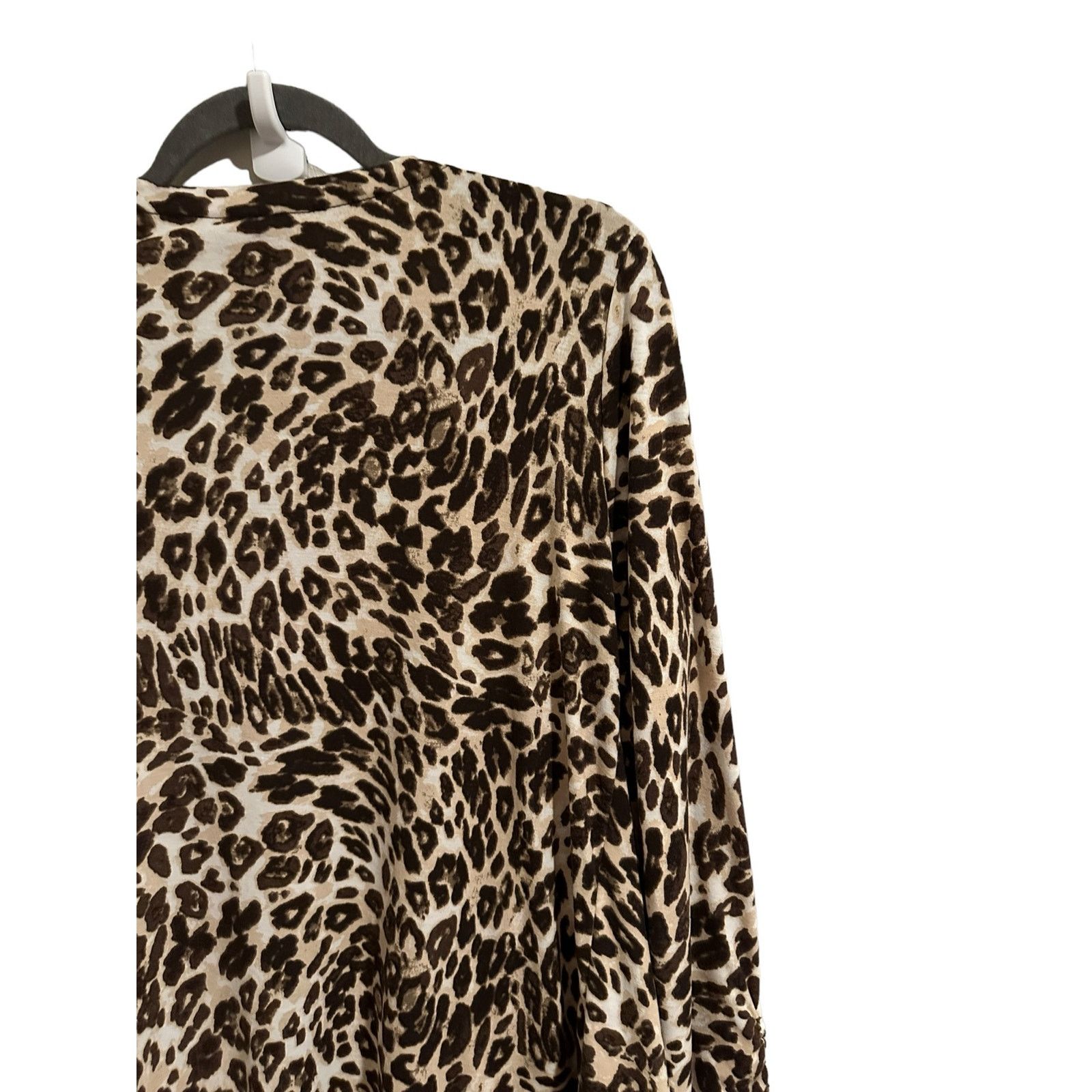 Other White Stagg Leopard Print Brown and Tan Long Sleeve Blouse Size M / US 6-8 / IT 42-44 - 9 Thumbnail