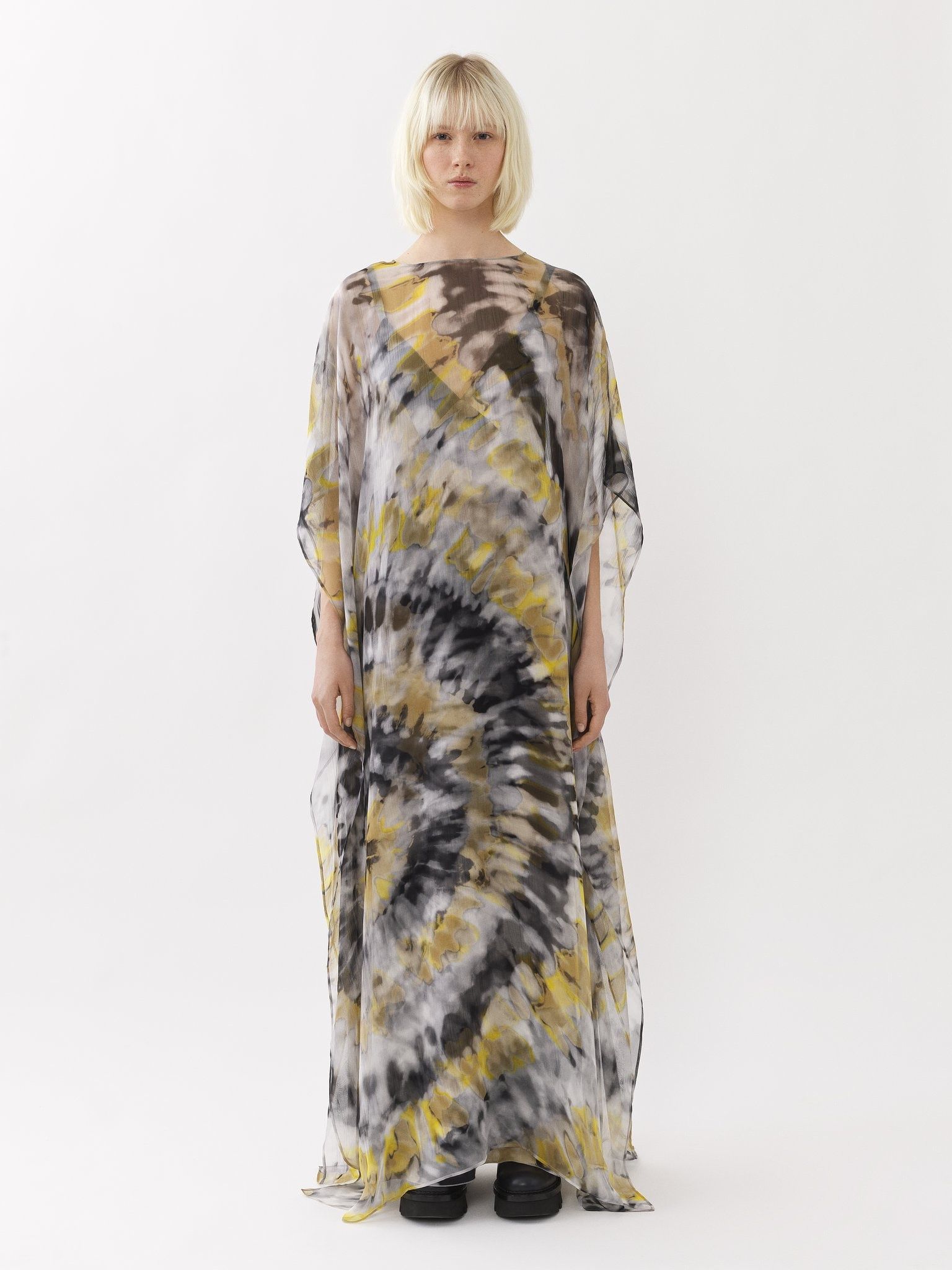 Chloe o1loc1c10425 Kaftan-Inspired Maxi Dress in Multicolor Size L / US 10 / IT 46 - 2 Thumbnail