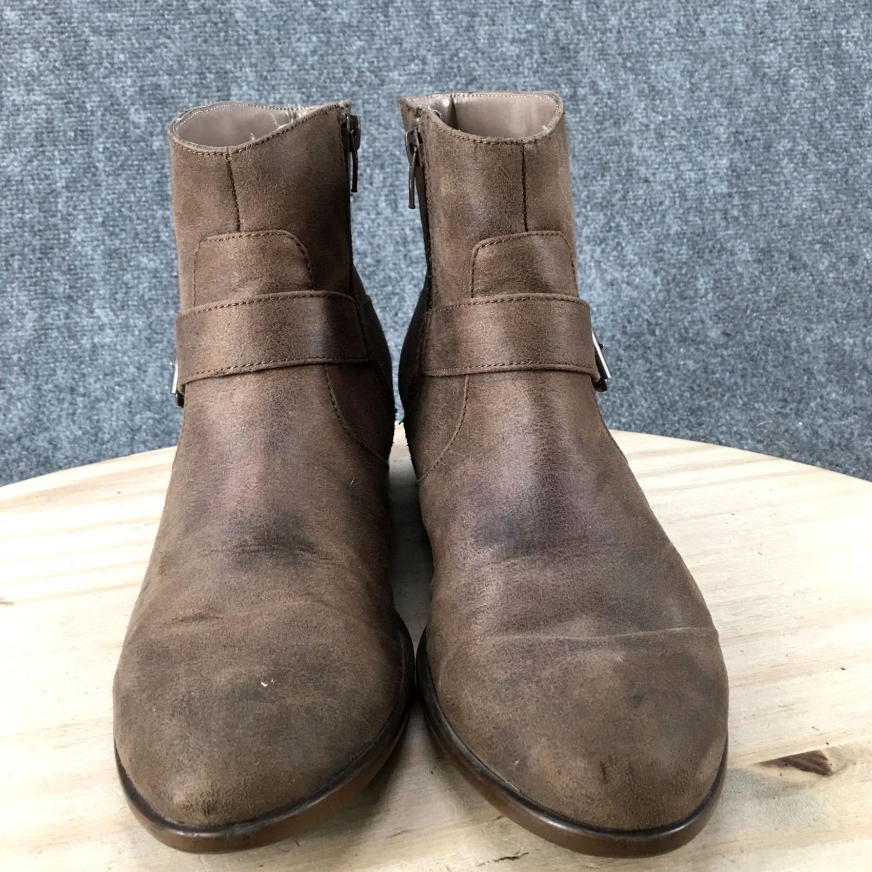 Vintage A2 By Aerosoles Boots Womens 9.5 M My Way Ankle Bootie Brown Casual Block Heels Boots Size US 10 / IT 40 - 7 Thumbnail
