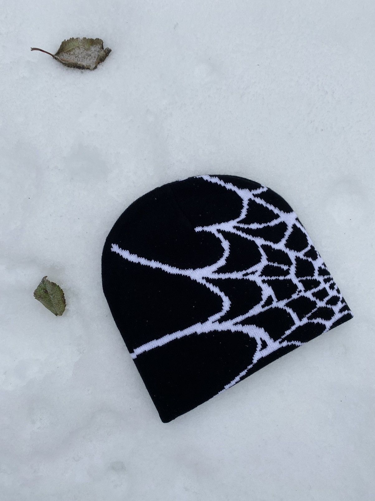Japanese Brand × Vintage Spider web y2k beanie Hat Size ONE SIZE - 2 Thumbnail