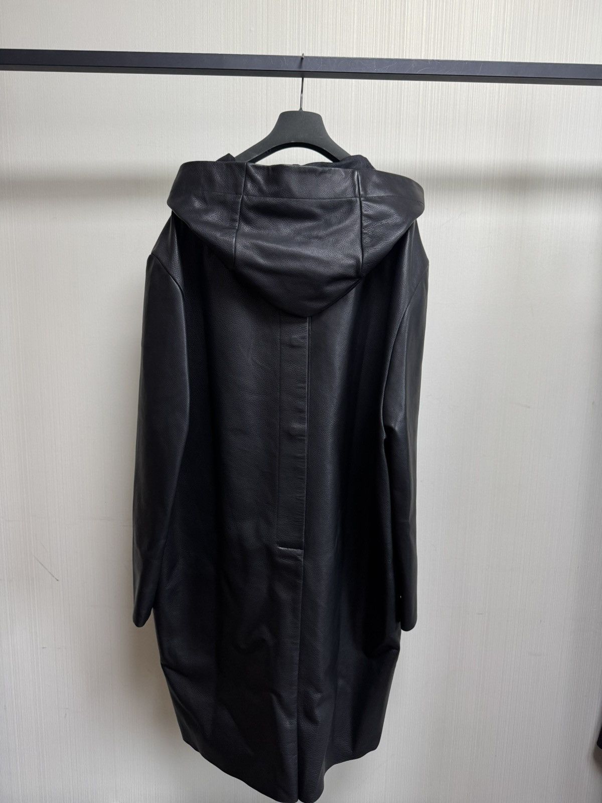 Rick Owens Rick owens EDFU HOODED Leather Parkas coat Size US M / EU 48-50 / 2 - 2 Thumbnail