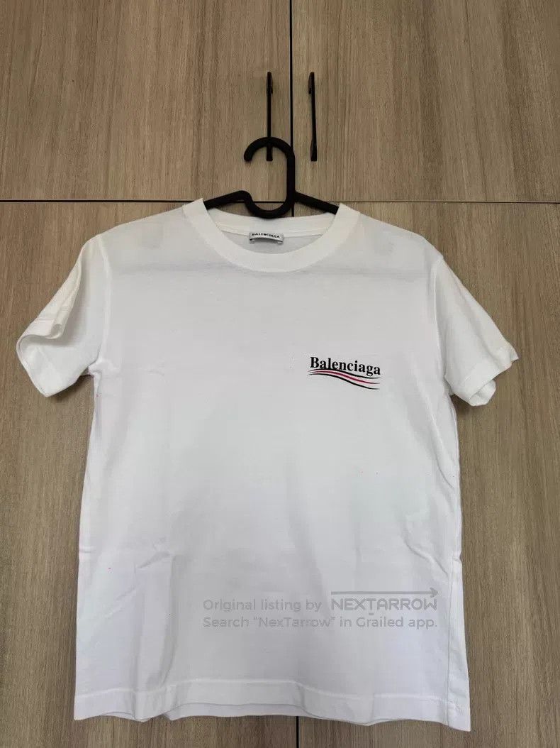 Balenciaga Balenciaga White Short-Sleeve T-Shirt Size US S / EU 44-46 / 1 - 1 Thumbnail