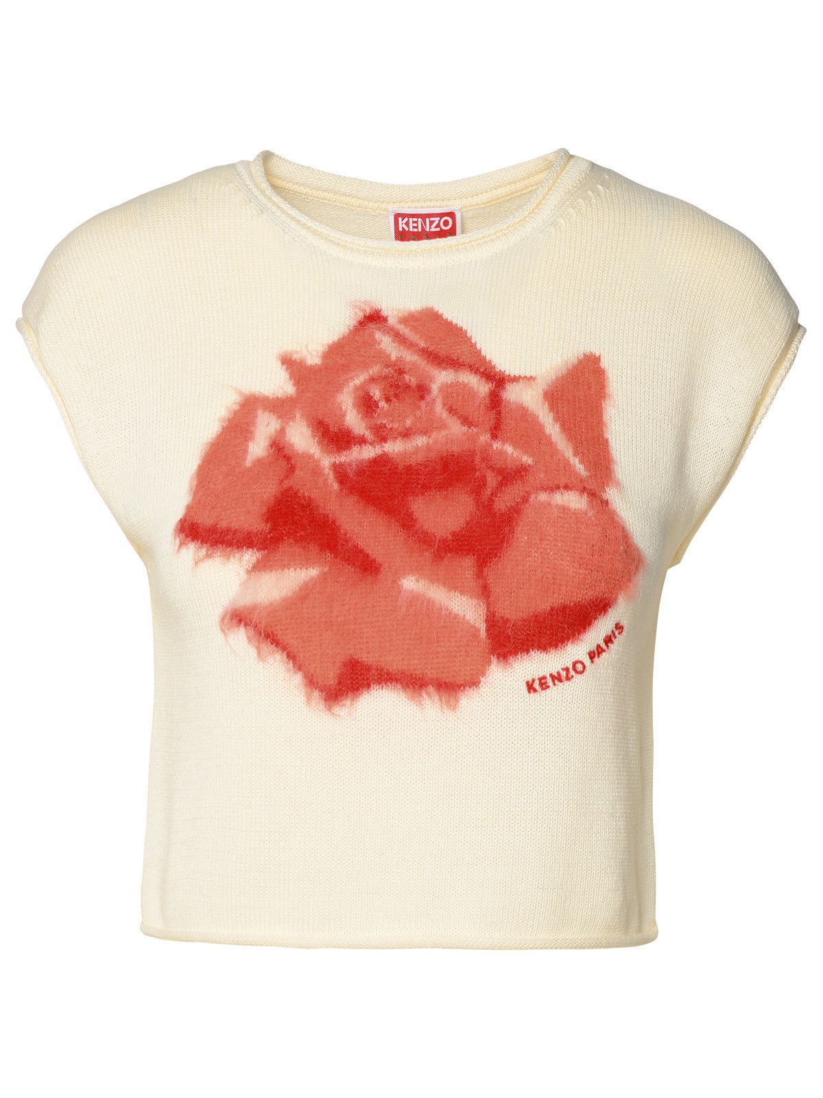 image of Kenzo Ivory Wool Blend Sweater, Women's (Size XS)