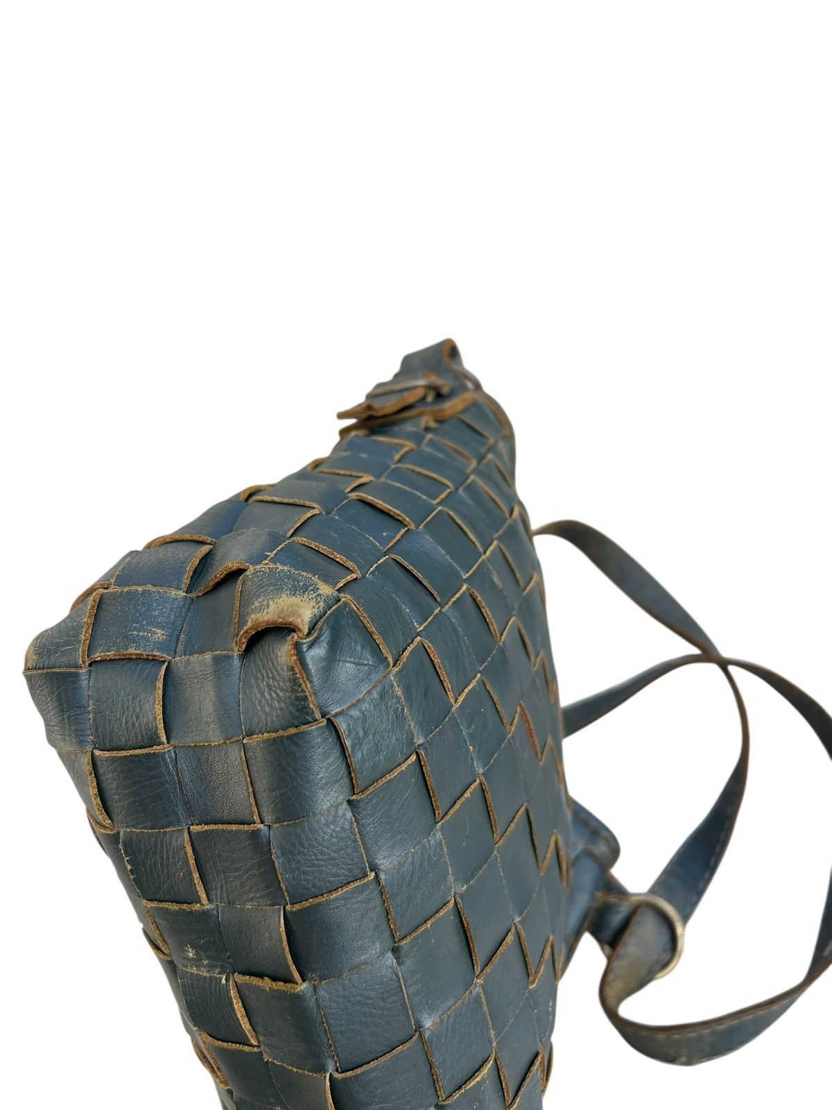 Leather Distressed Patina Intrecciato Leather Bag Zucchero Filato Size ONE SIZE - 17 Thumbnail