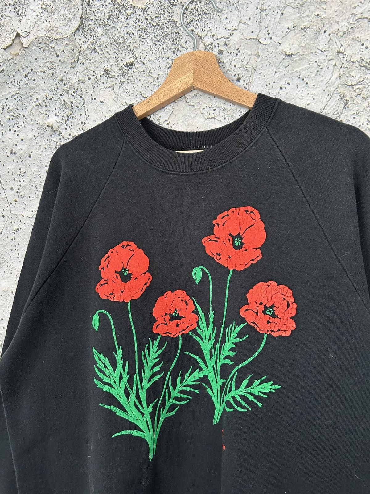 Vintage Vintage Black Crewneck 90s Archive Flowers Graphic Size US XL / EU 56 / 4 - 3 Thumbnail