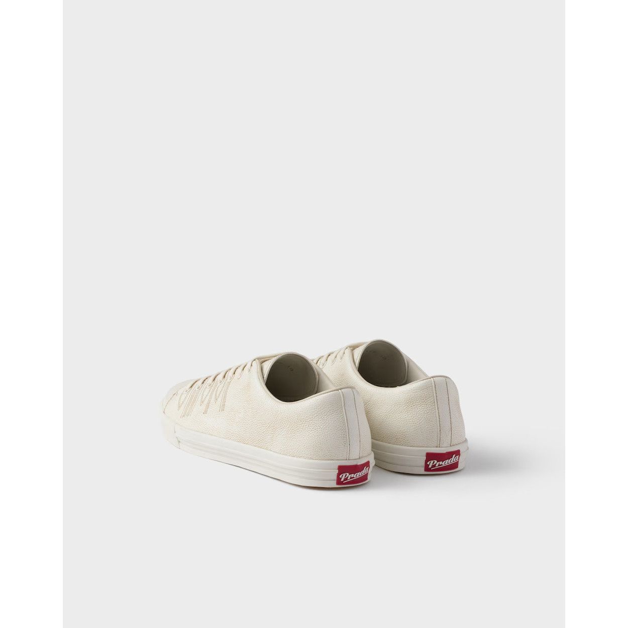 Prada PRADA $1100 Aged Effect Chalk White Sneakers New And Authent Size US 12 / EU 45 - 5 Thumbnail
