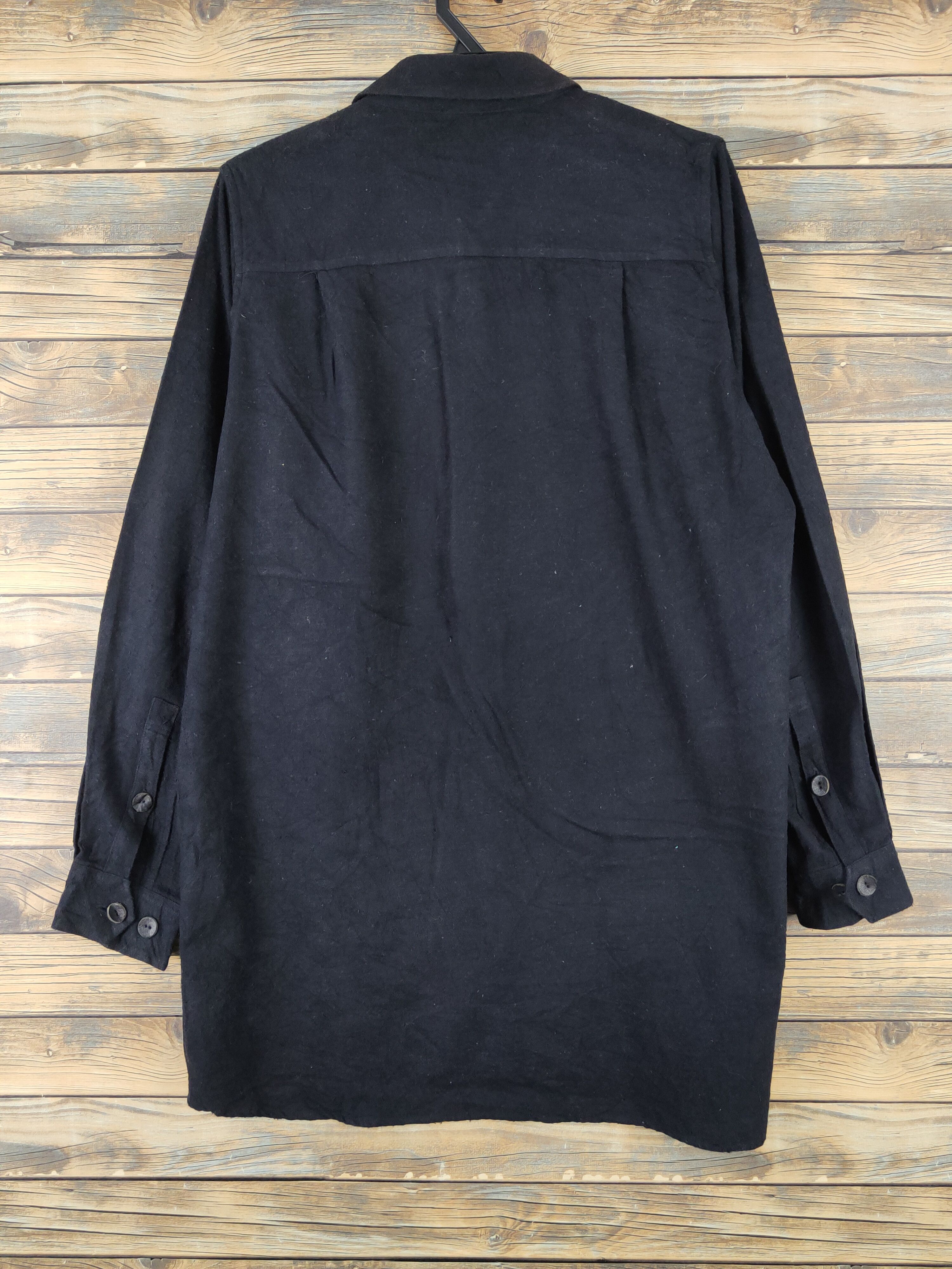 Japanese Brand × Undercover × Vintage Undercoverism Black Long Sleeve Button Up Shirts Size L / US 10 / IT 46 - 7 Thumbnail