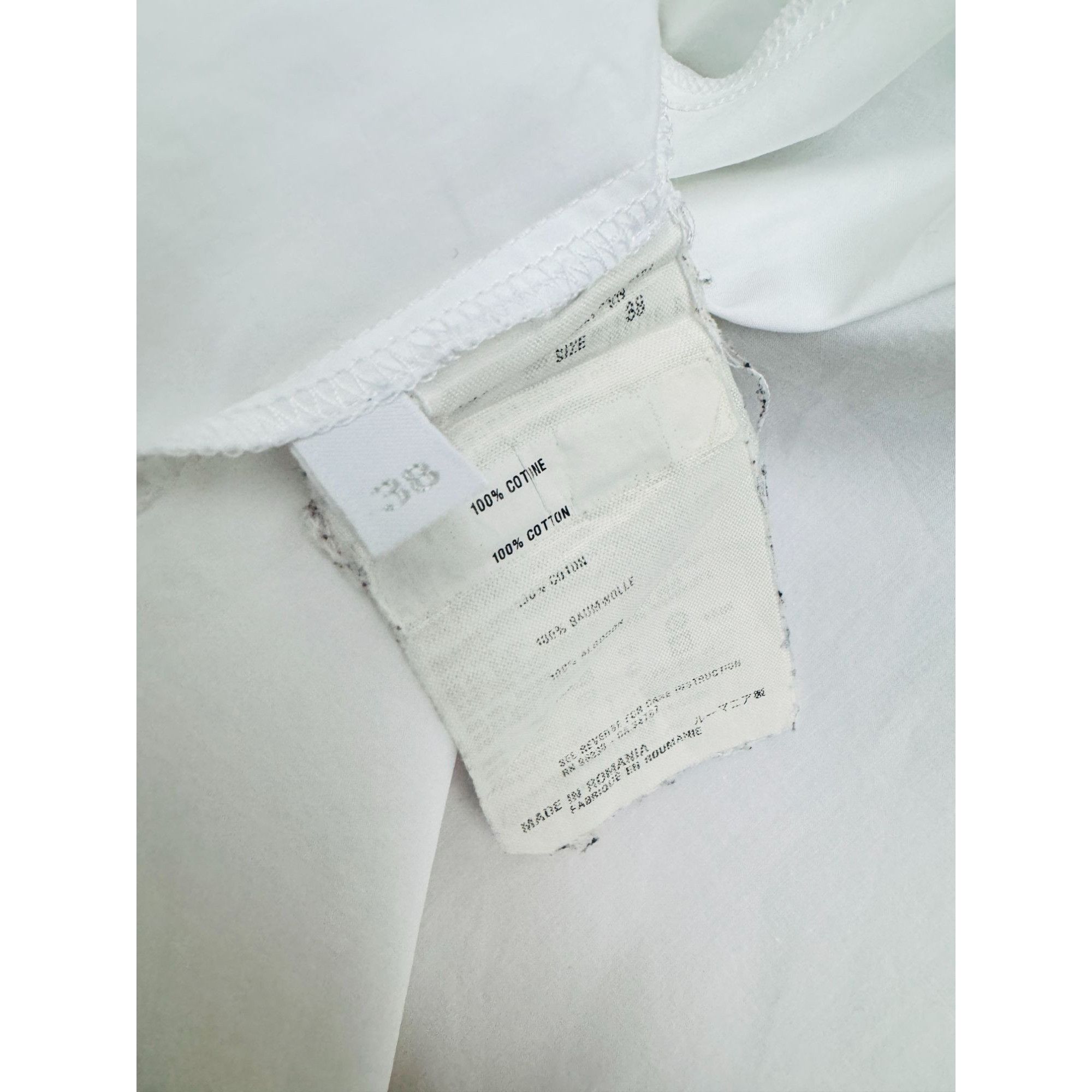 Miu Miu White Pointy Collar Shirt Size XS / US 0-2 / IT 36-38 - 7 Thumbnail