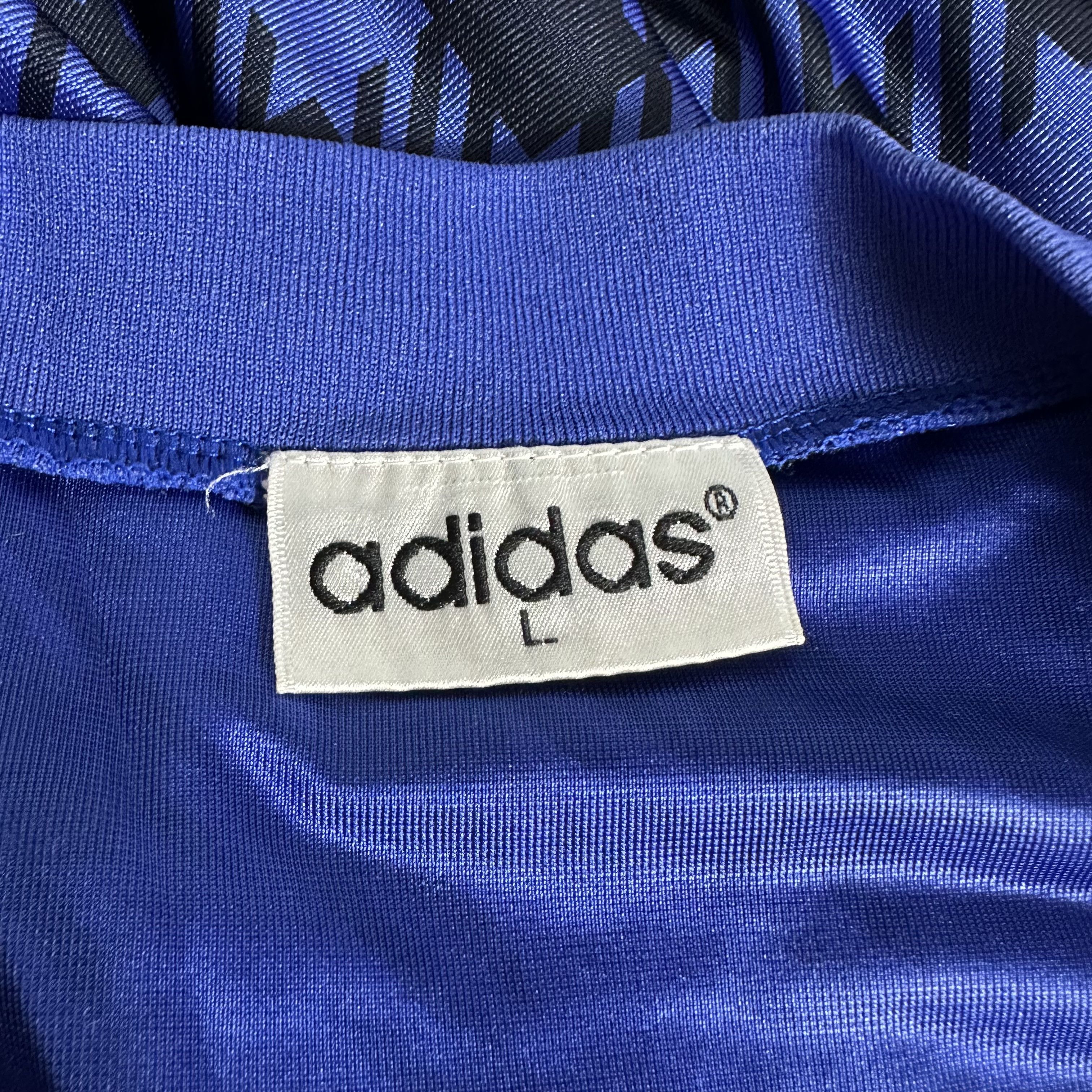 Adidas 🔥RARE🔥Vintage Adidas Football Jersey Plaid Patern T-shirt Size US L / EU 52-54 / 3 - 4 Thumbnail
