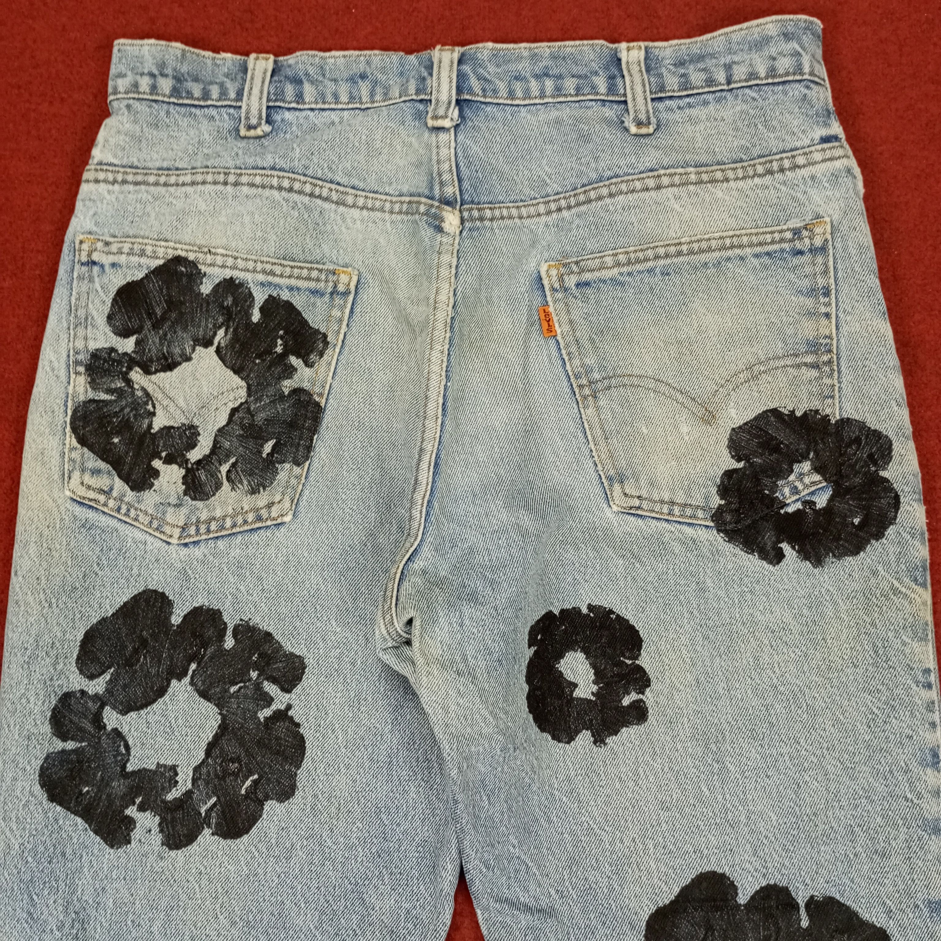Levi's Levis Fashion Style Custom Flowers Design Jeans Size US 33 - 5 Thumbnail