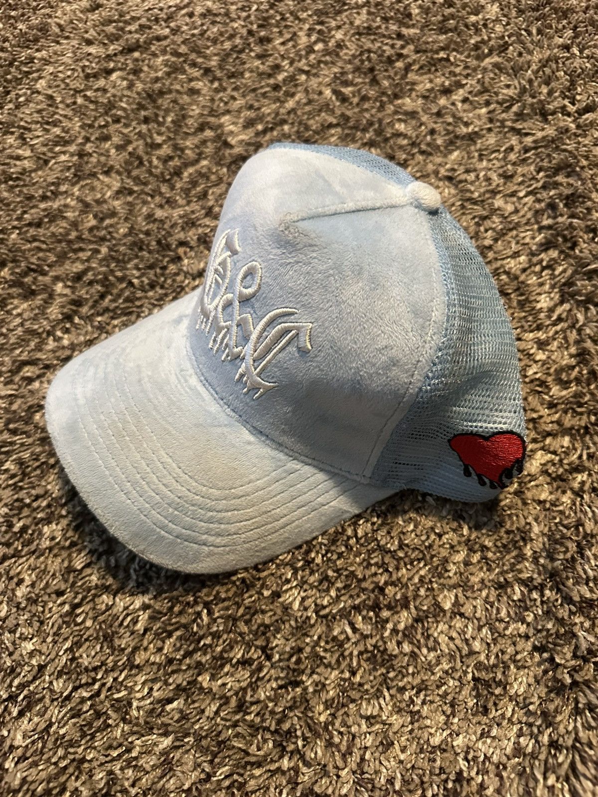 Other GNO & Co Blue Trucker Hat Suede One Size Size ONE SIZE - 2 Thumbnail
