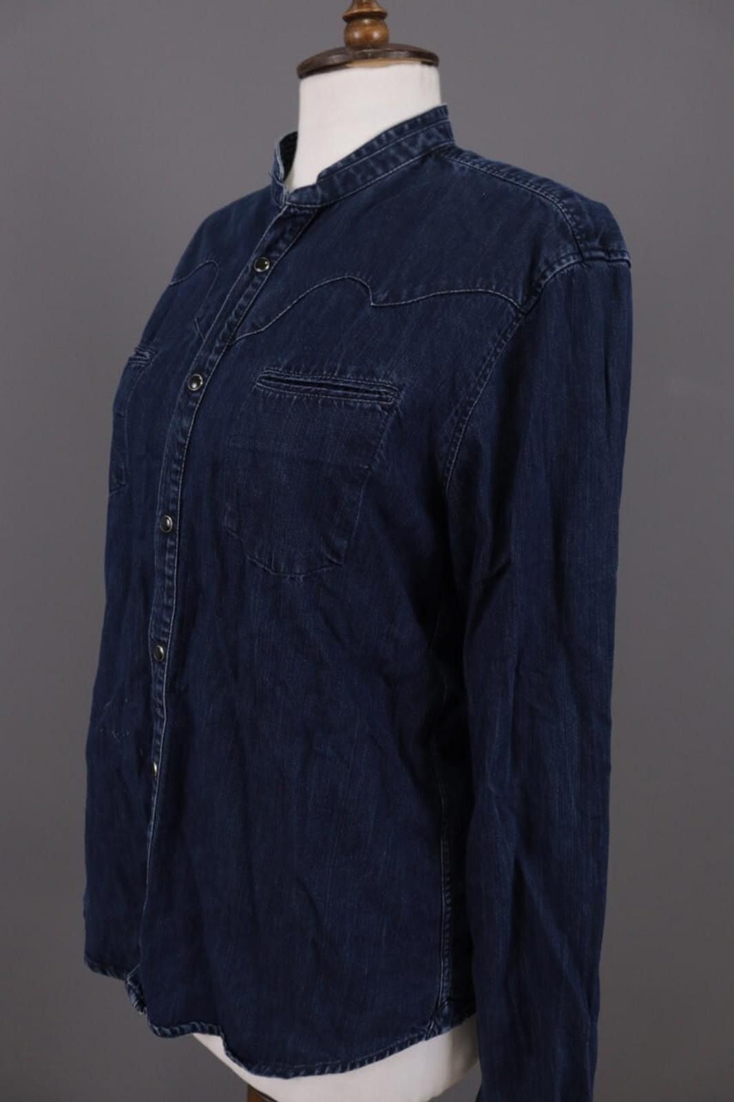 The Kooples The Kooples Sport Fitted Blue Denim Snap Shirt Size L Size L / US 10 / IT 46 - 9 Thumbnail