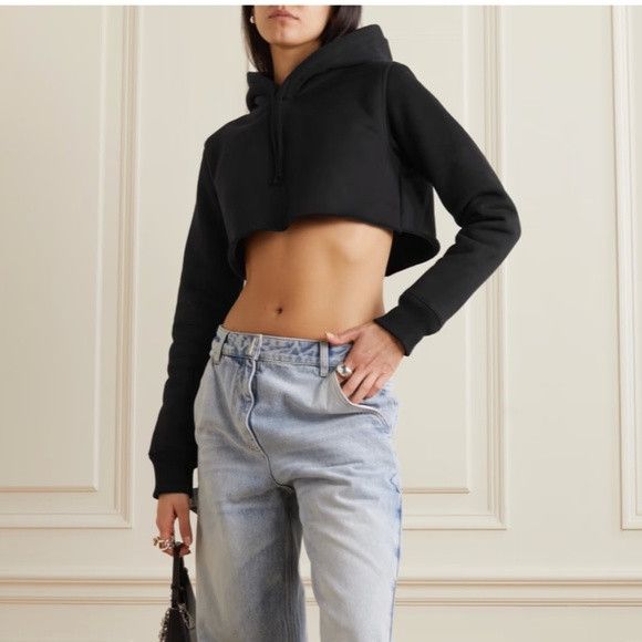 Givenchy Givenchy Black Cropped Hoodie - NEW WITH TAGS Size L / US 10 / IT 46 - 14 Thumbnail