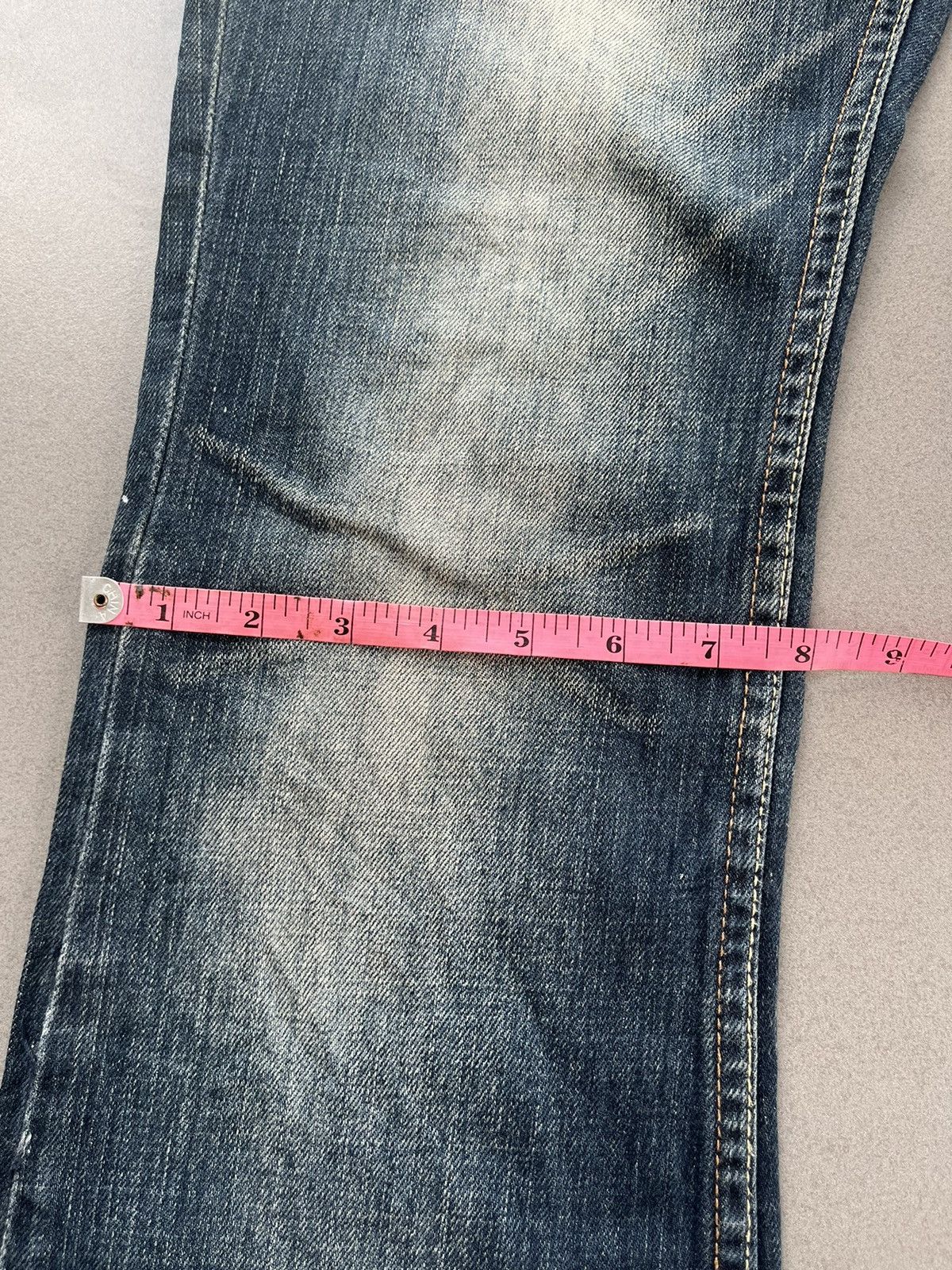 Tornado Mart 2000s JAPANESE ROOT THREE FLARE DENIM CROCODILE LEATHER Size US 30 / EU 46 - 17 Thumbnail