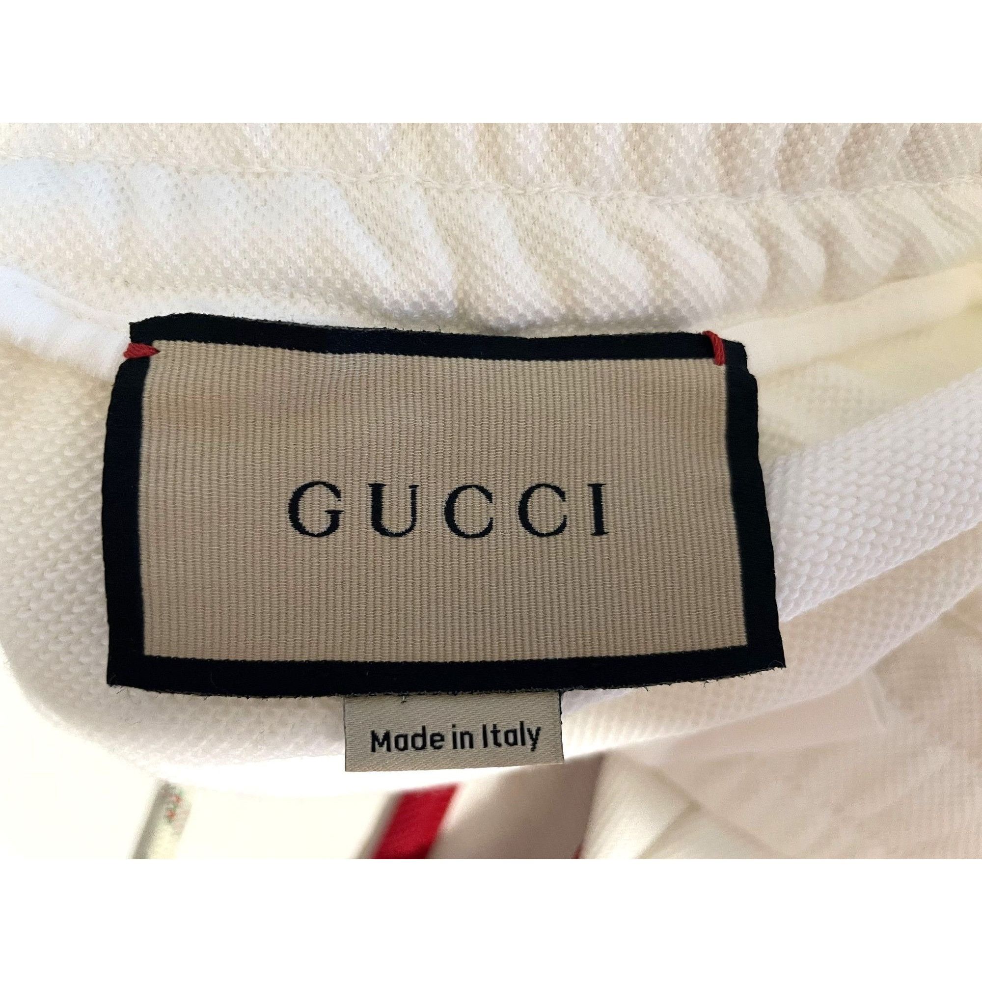 Gucci Gucci White Athletic Shorts With Green & Red Stripes Drawstr Size 36" / US 14 / IT 50 - 8 Thumbnail