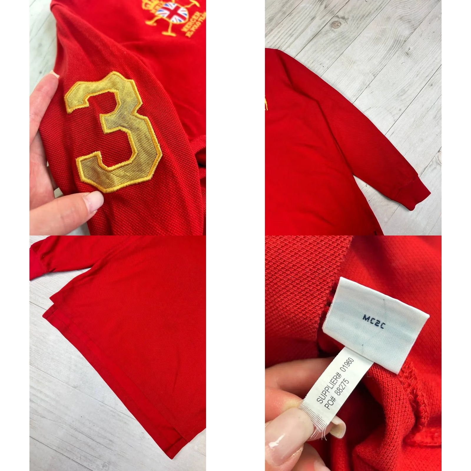 Polo Ralph Lauren VINTAGE Polo Ralph Lauren Big Pony Polo Shirt Long Sleeve Men Sz S RED Size US S / EU 44-46 / 1 - 8 Thumbnail